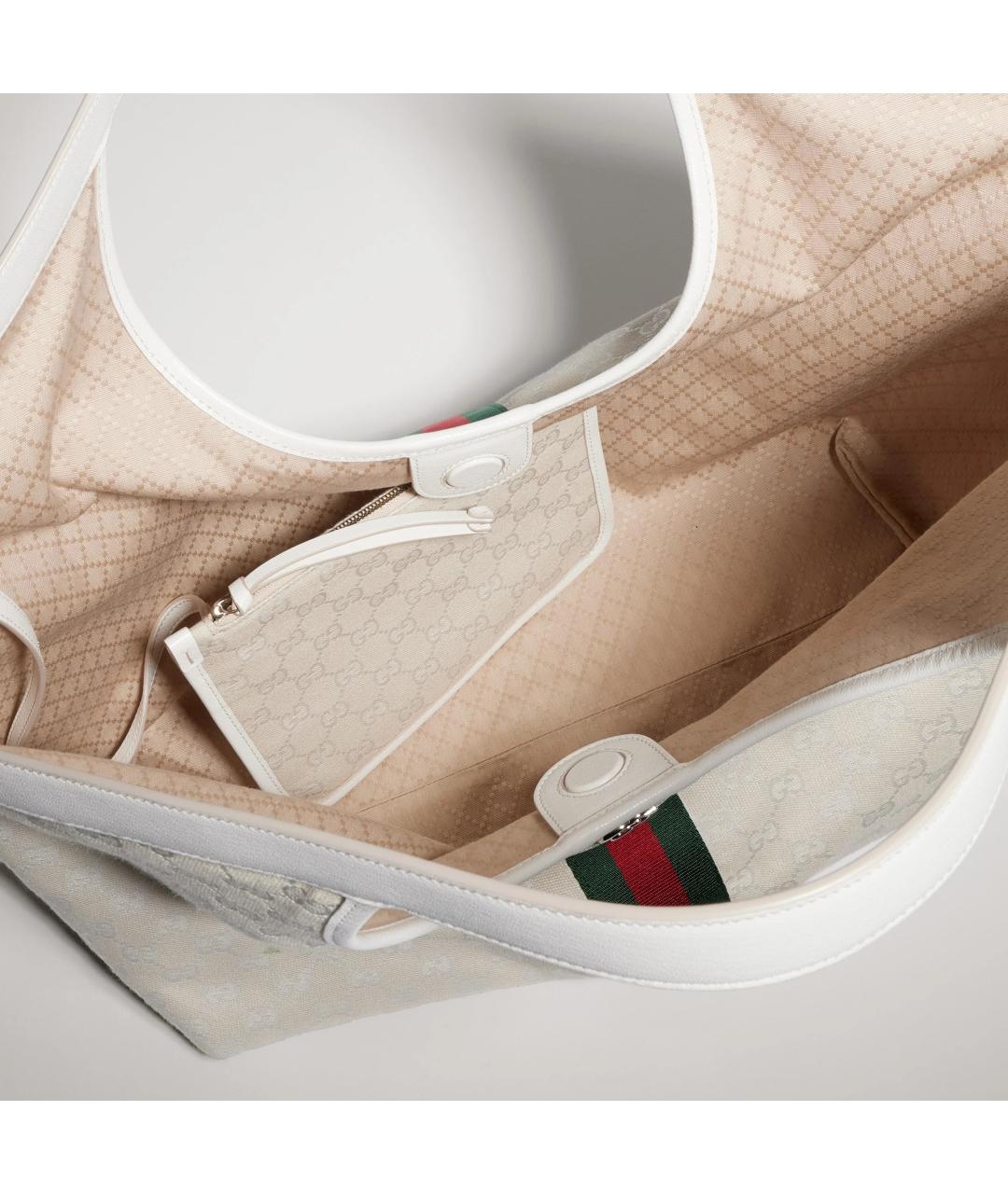 GUCCI Белая сумка тоут, фото 5