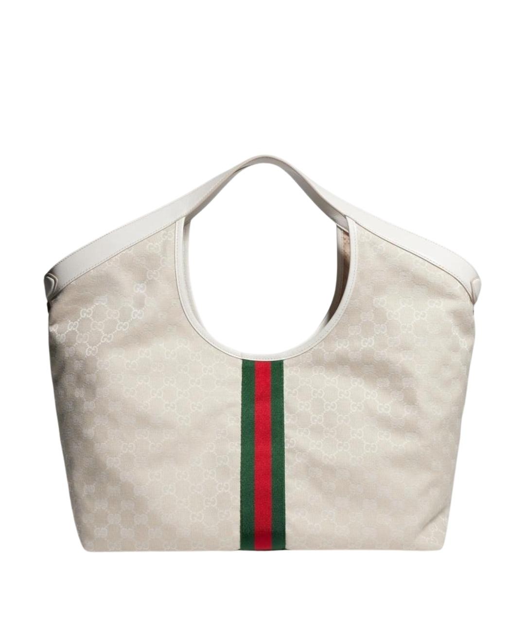 GUCCI Белая сумка тоут, фото 1