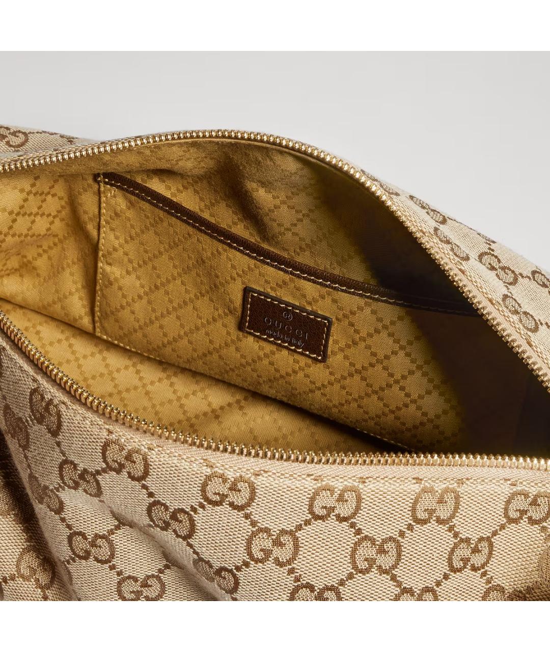 GUCCI Бежевая тканевая сумка через плечо, фото 5