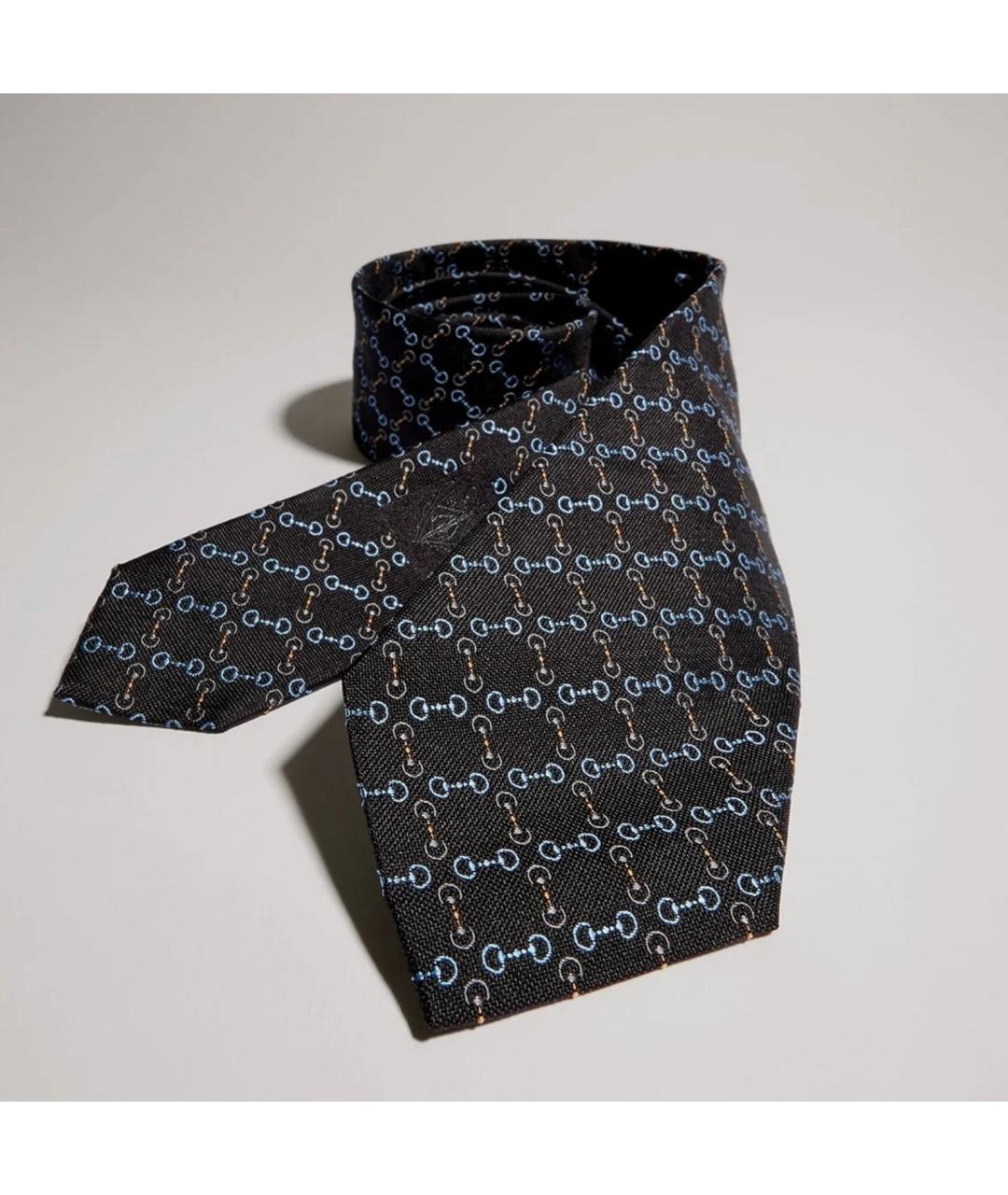 GUCCI Черный шелковый галстук, фото 3
