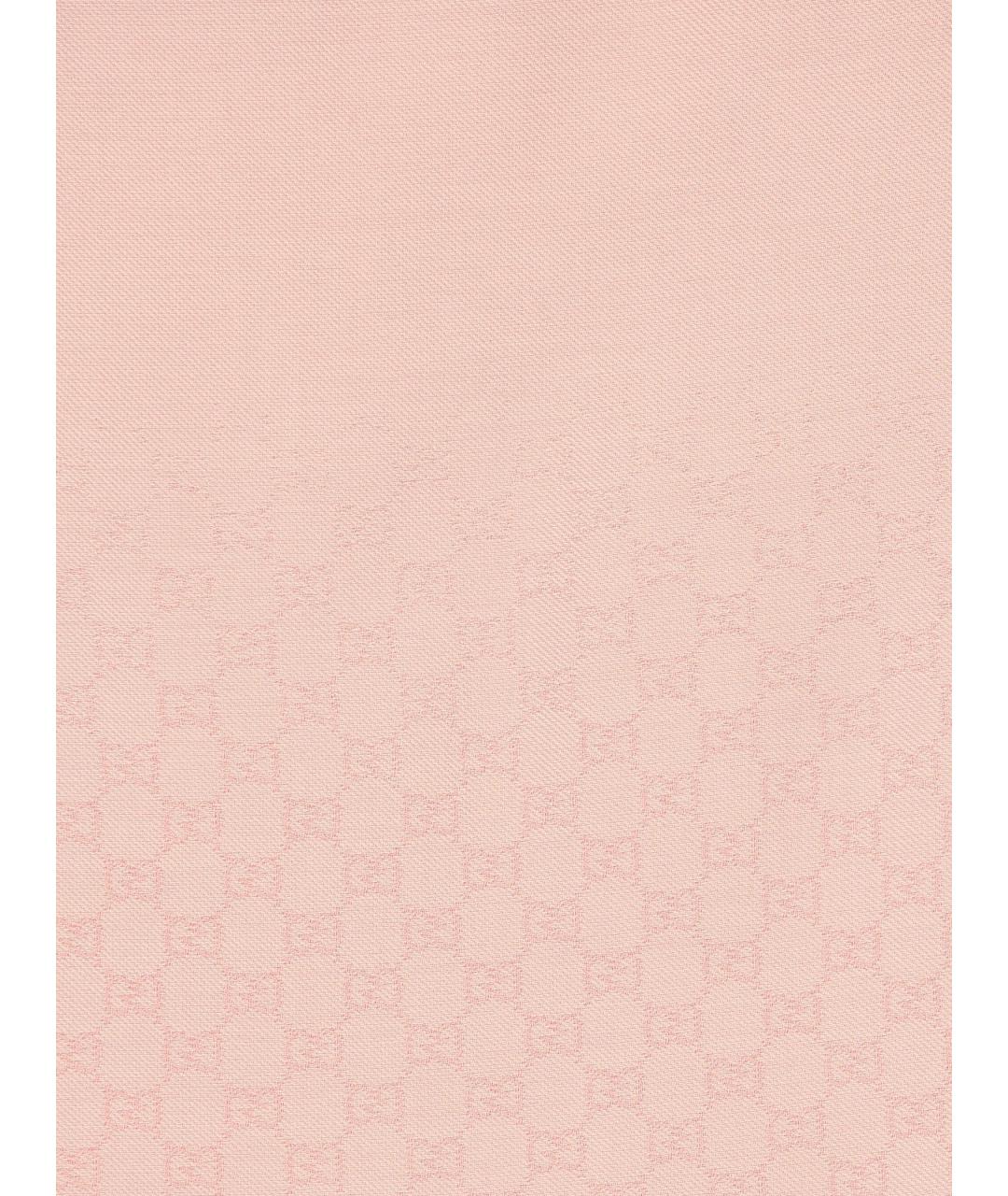 GUCCI Розовый шерстяной шарф, фото 2