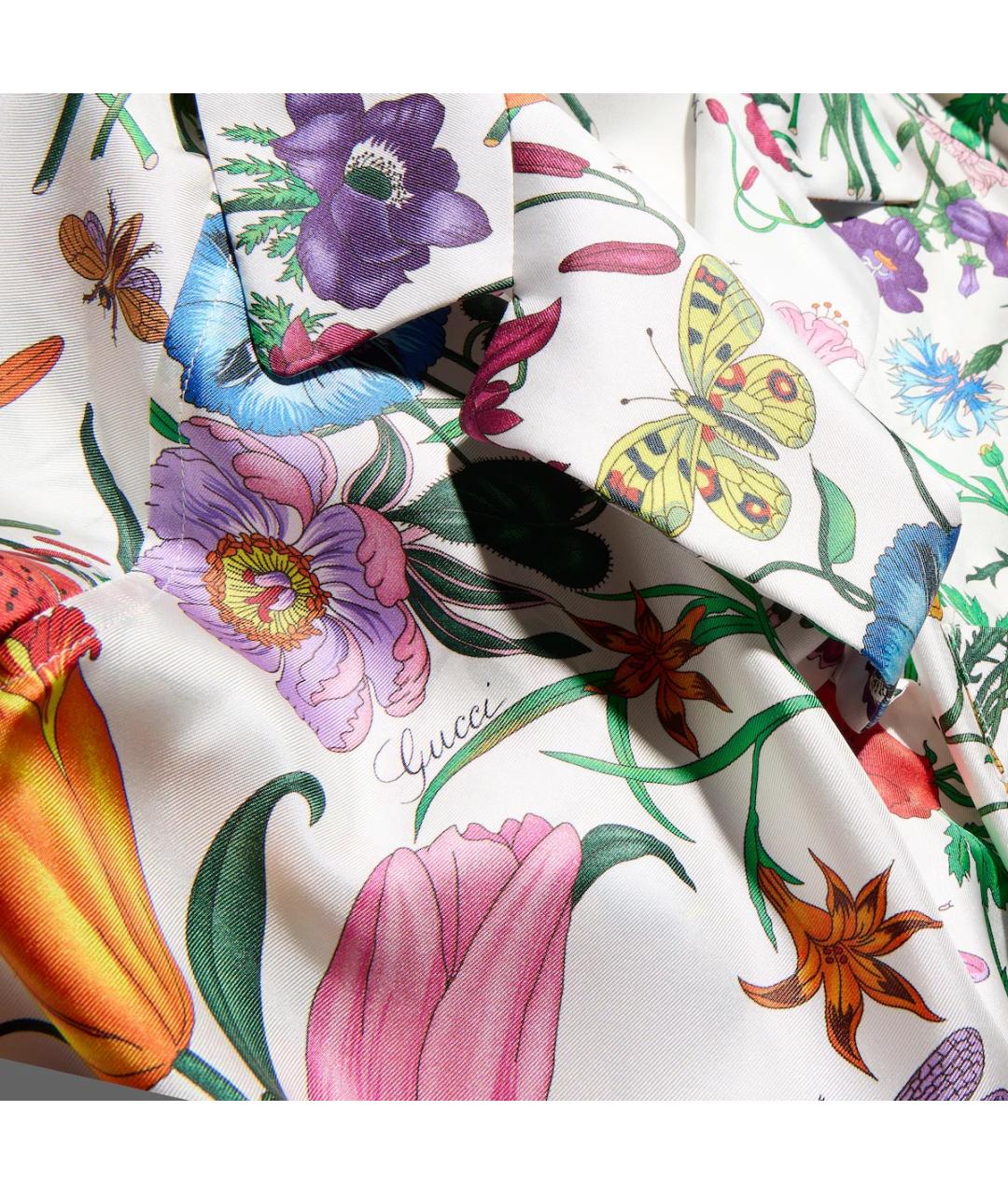 GUCCI Белая шелковая рубашка, фото 2