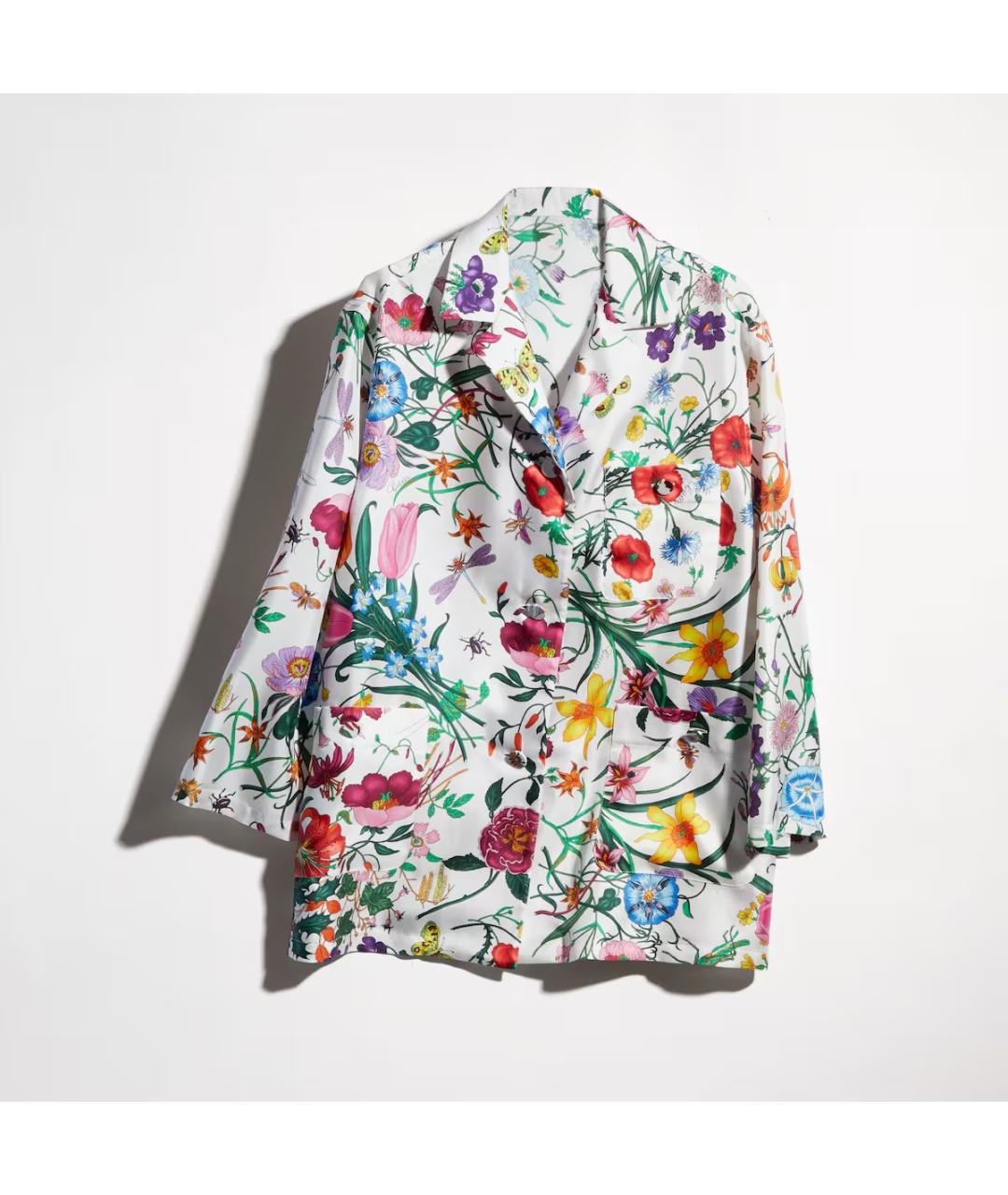GUCCI Белая шелковая рубашка, фото 3