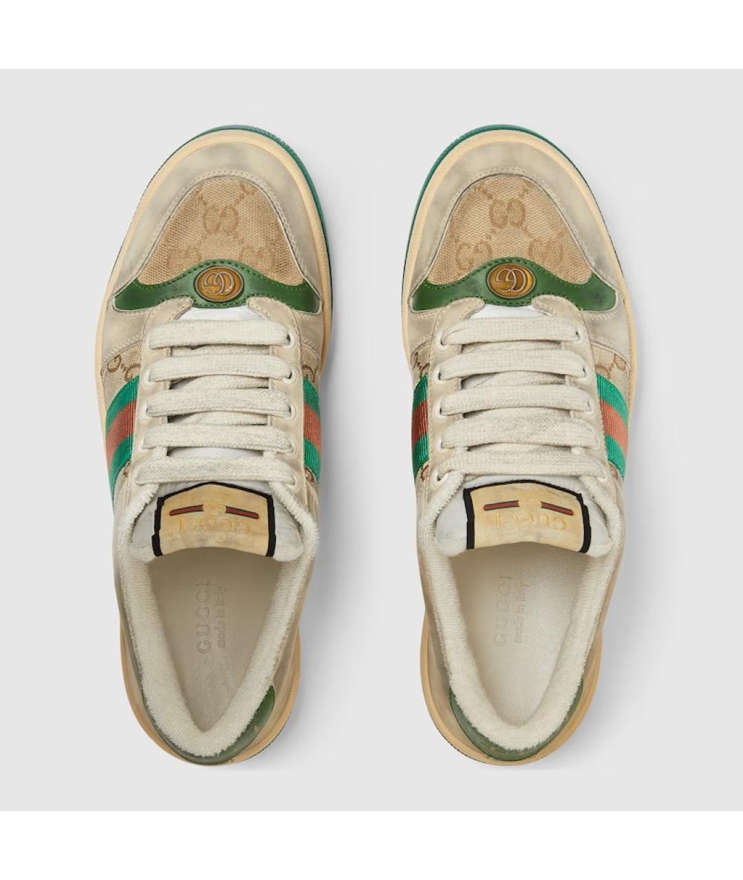 GUCCI Бежевые синтетические кроссовки, фото 3