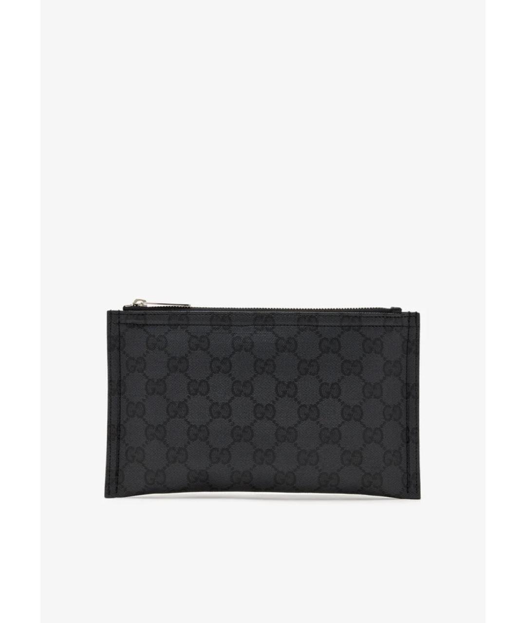 GUCCI Черная хлопковая барсетка, фото 5