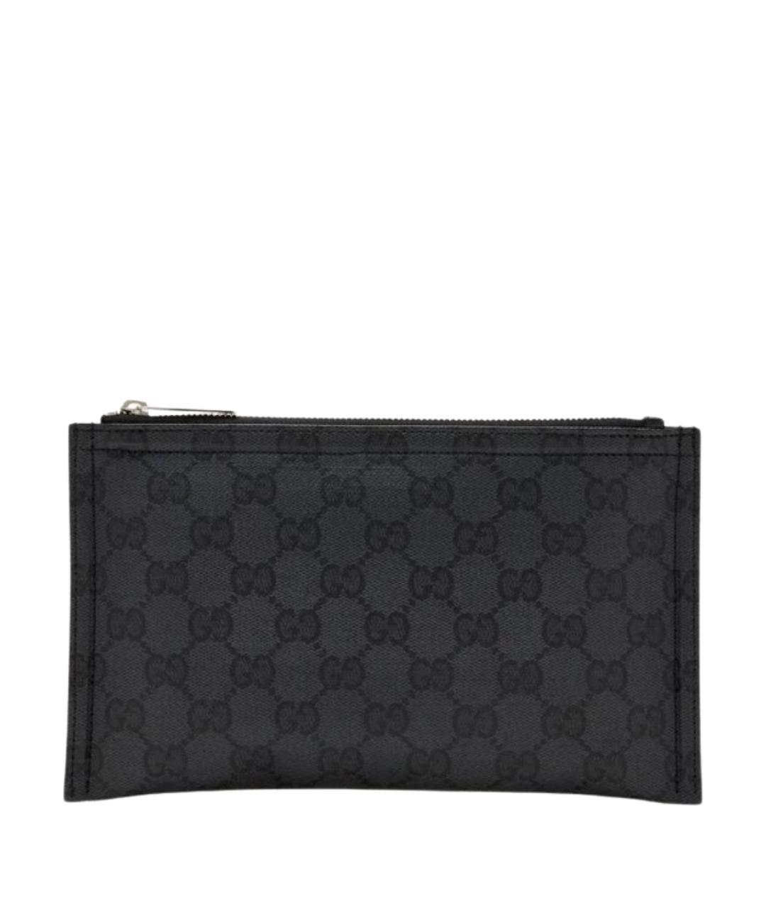 GUCCI Черная хлопковая барсетка, фото 1