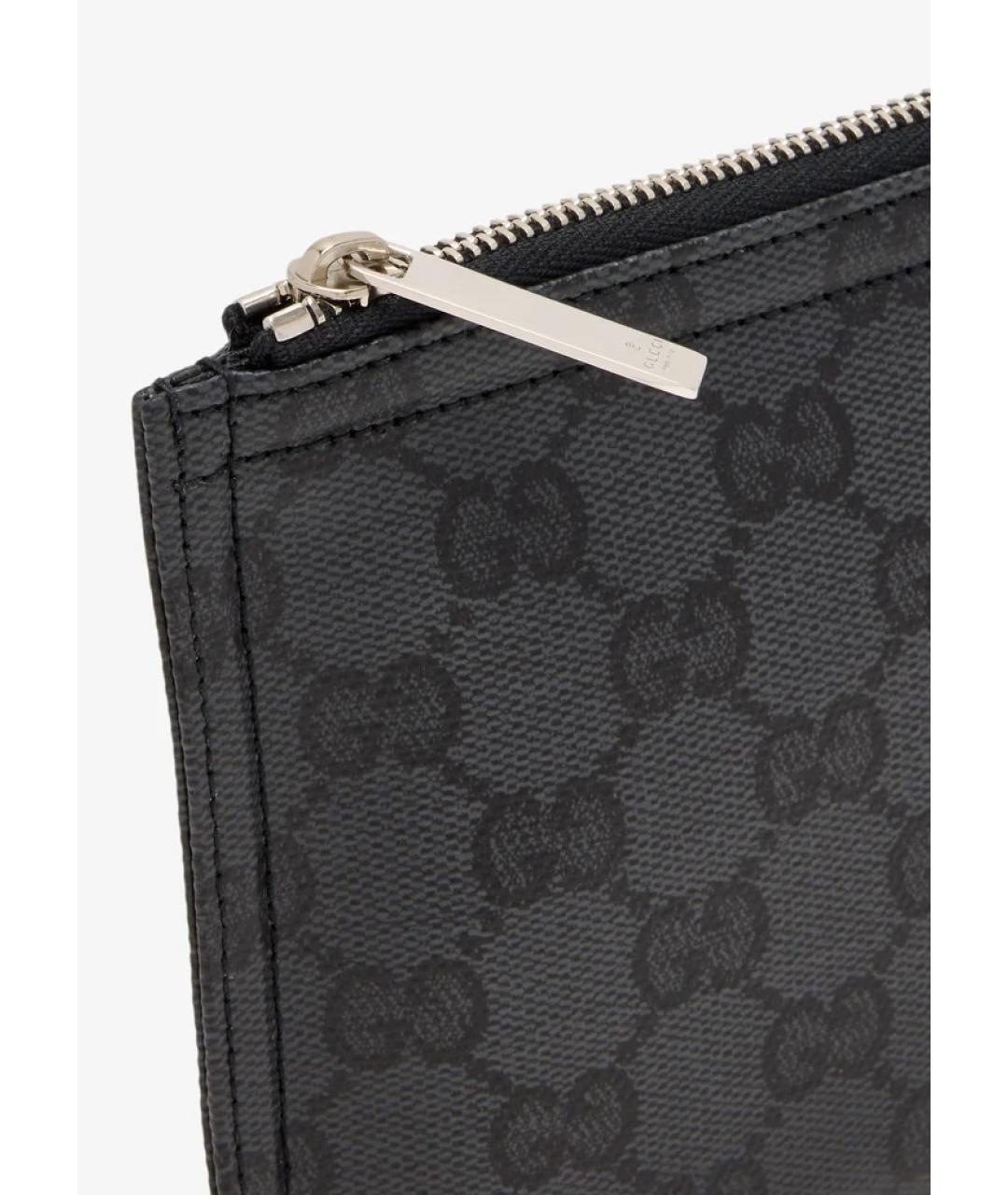 GUCCI Черная хлопковая барсетка, фото 2