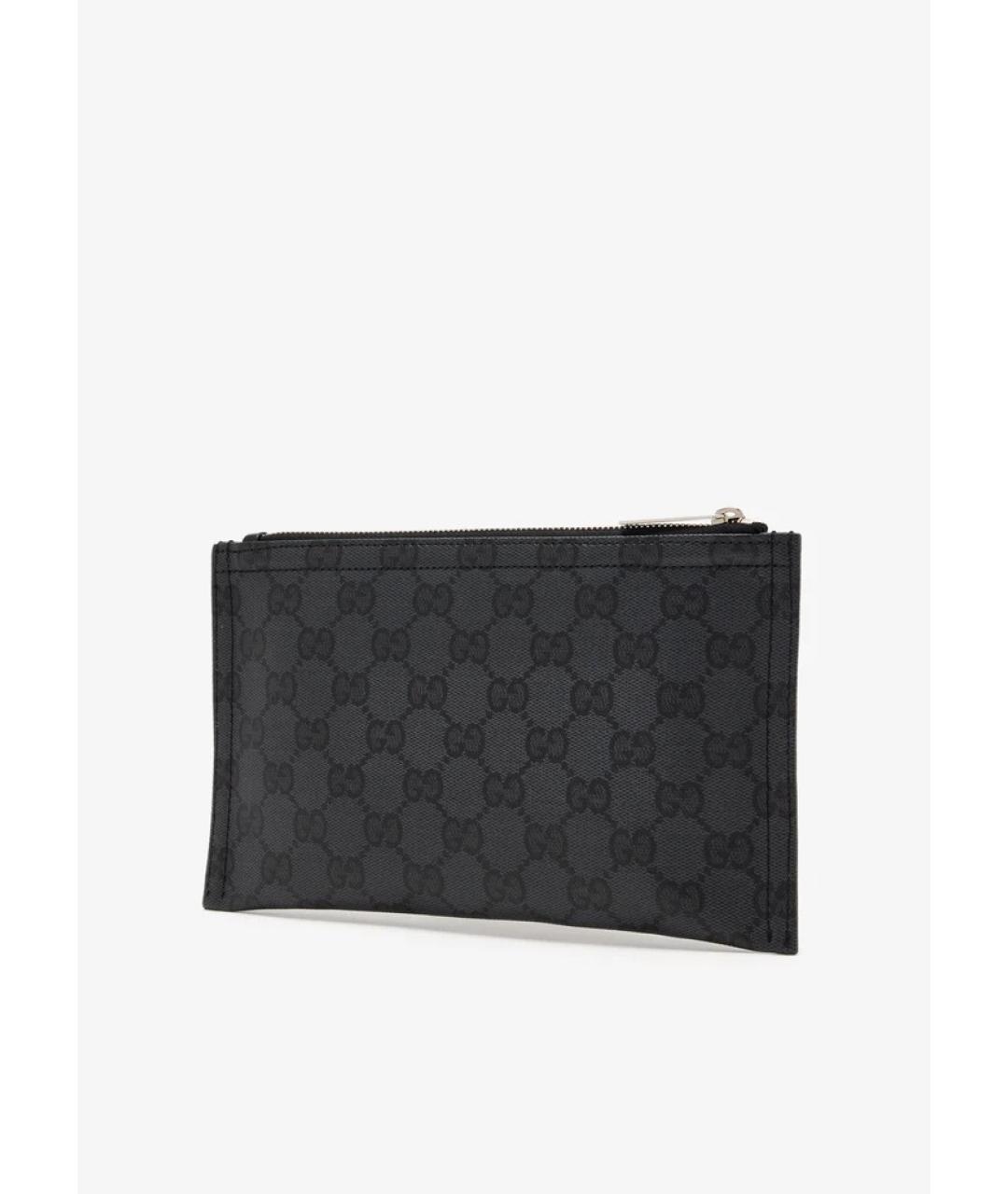 GUCCI Черная хлопковая барсетка, фото 4