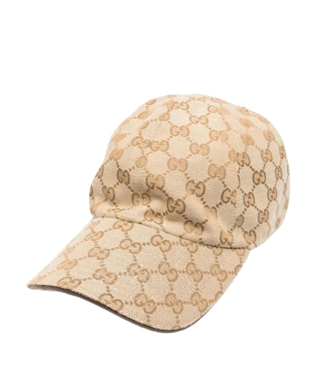 GUCCI Бежевая синтетическая кепка, фото 1