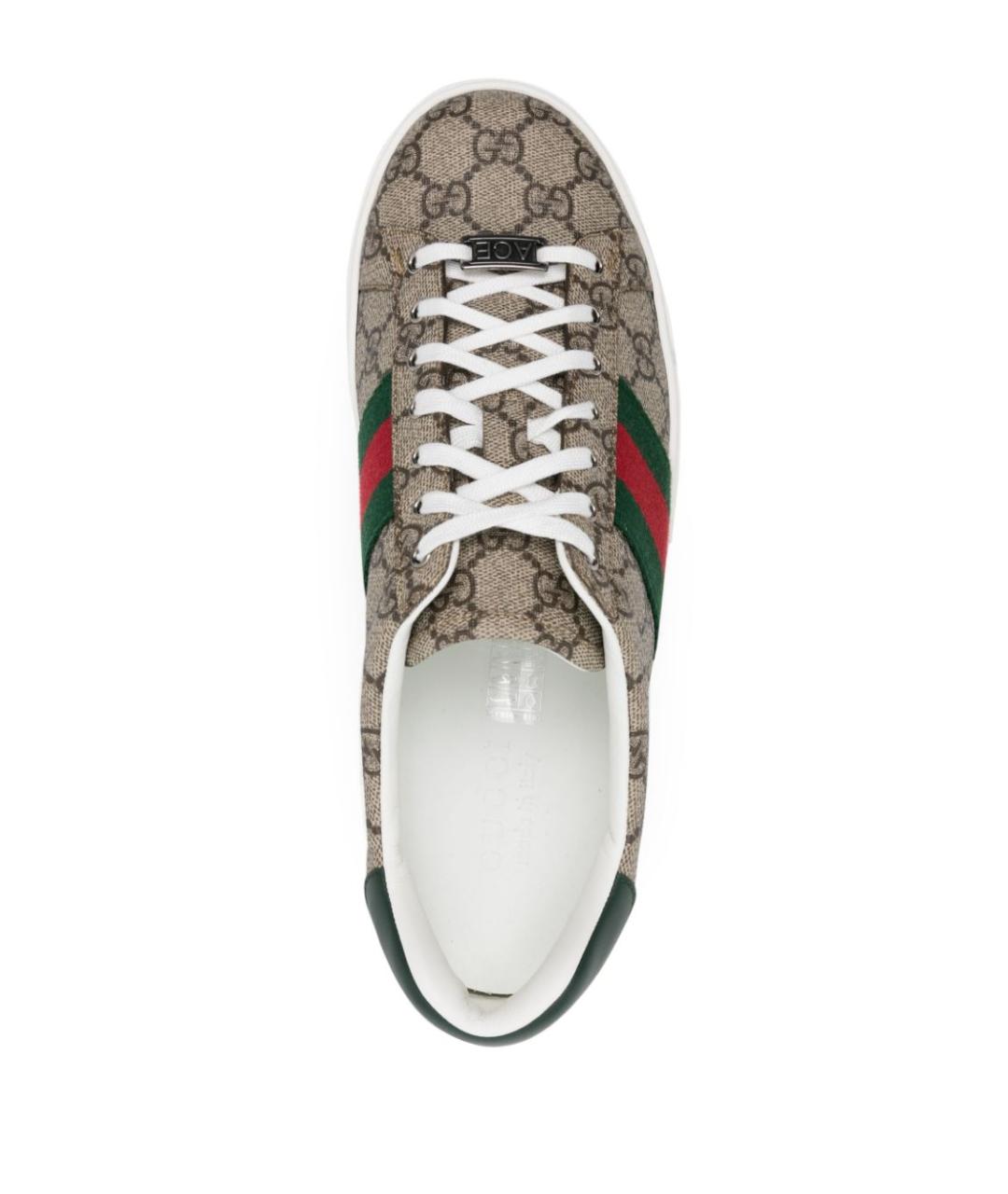 GUCCI Бежевые низкие кроссовки / кеды, фото 3