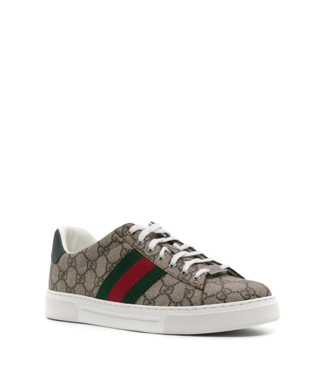 GUCCI Бежевые низкие кроссовки / кеды, фото 2