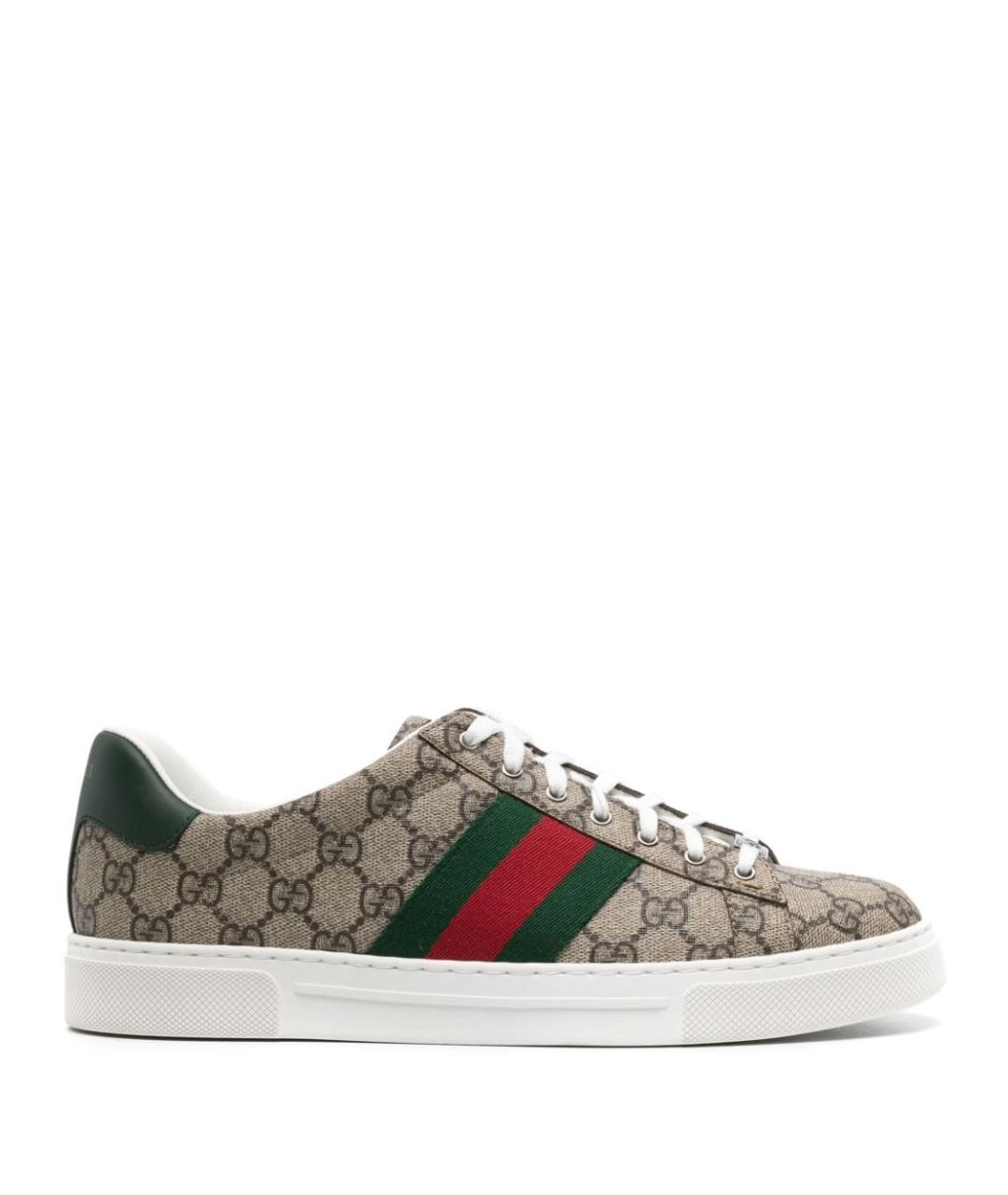 GUCCI Бежевые низкие кроссовки / кеды, фото 1