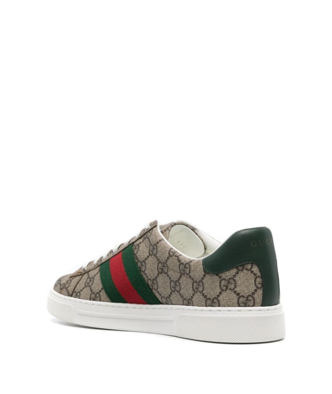 GUCCI Бежевые низкие кроссовки / кеды, фото 4
