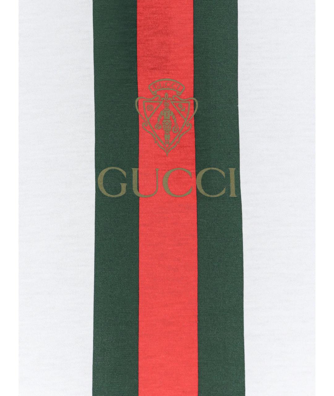 GUCCI Белая хлопковая футболка, фото 3