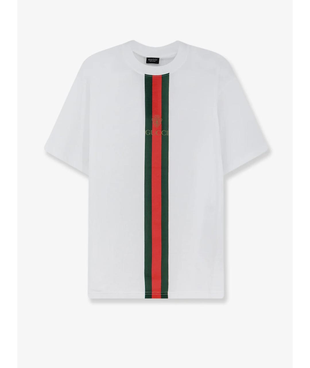 GUCCI Белая хлопковая футболка, фото 4