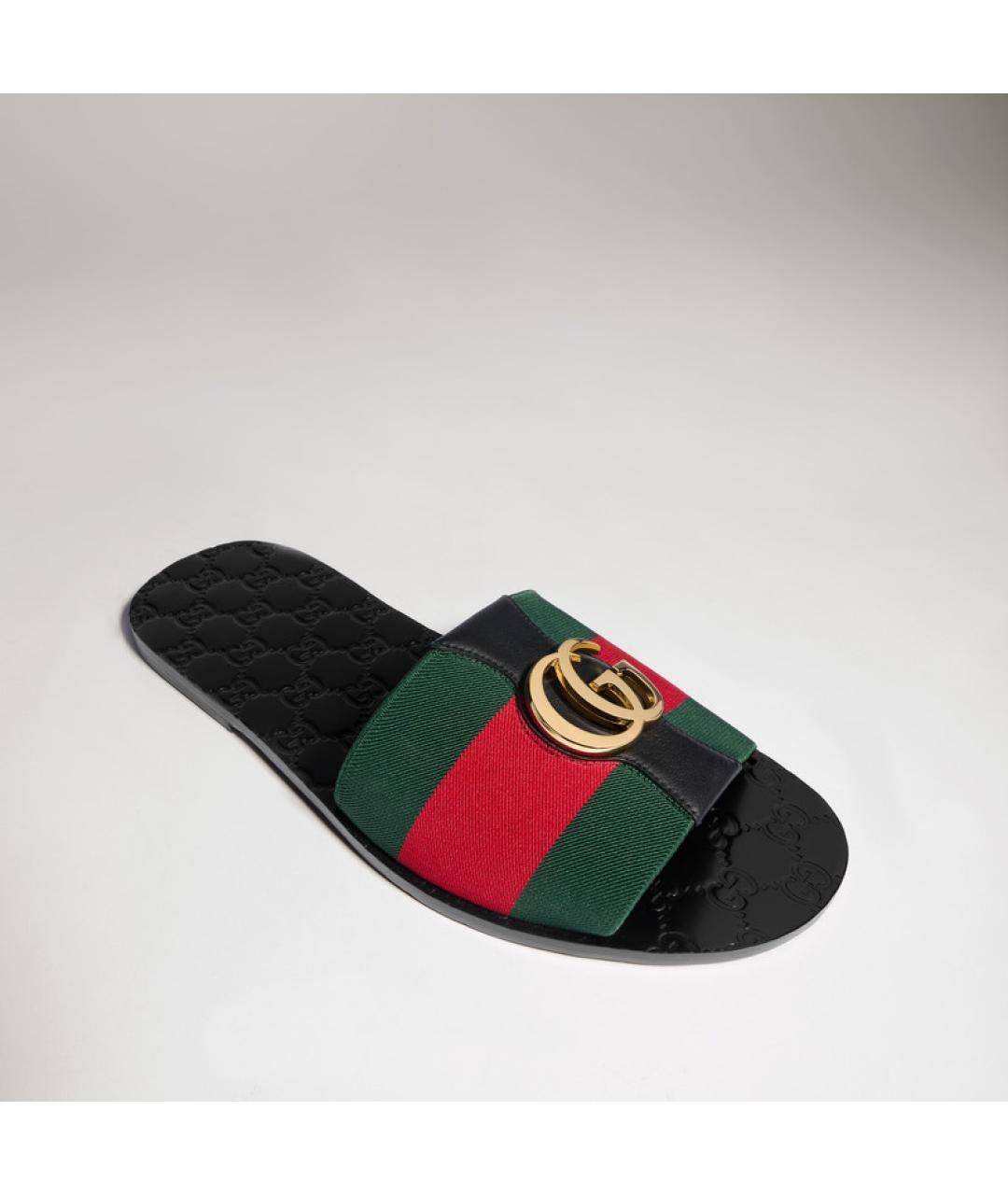 GUCCI Черные синтетические сандалии, фото 3