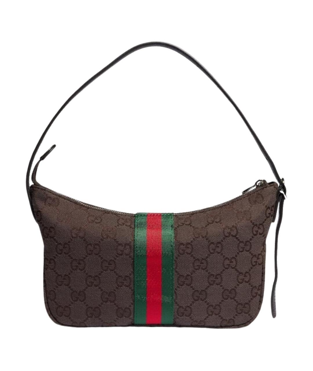 GUCCI Коричневая синтетическая сумка на плечо, фото 1