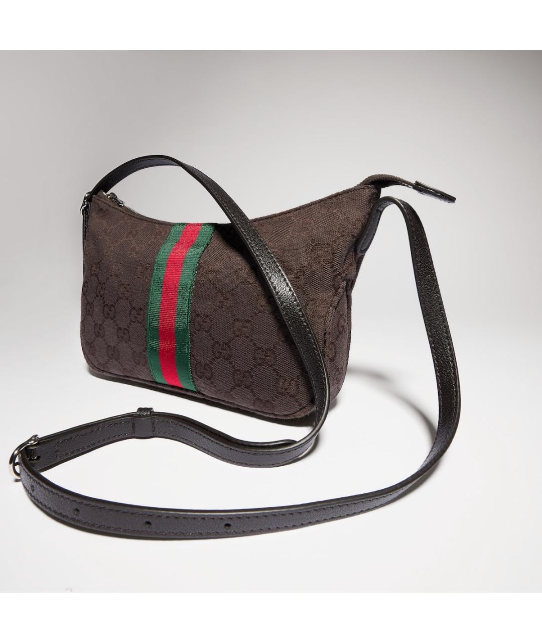 GUCCI Коричневая синтетическая сумка на плечо, фото 5