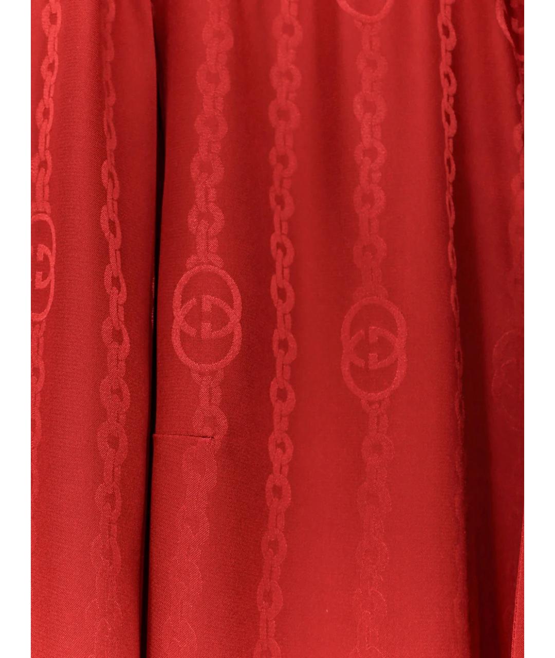 GUCCI Красная шелковая рубашка, фото 3