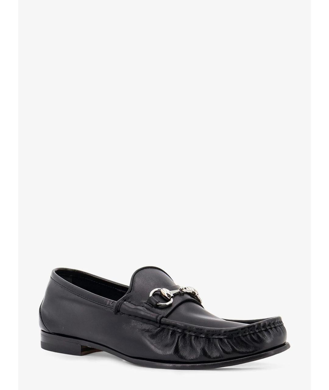 GUCCI Черные кожаные лоферы, фото 3