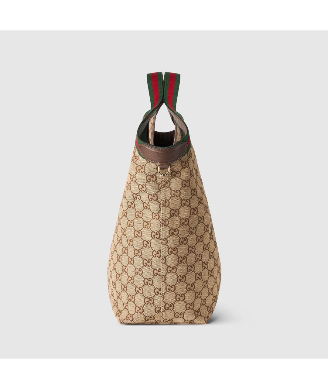 GUCCI Бежевая тканевая сумка тоут, фото 6