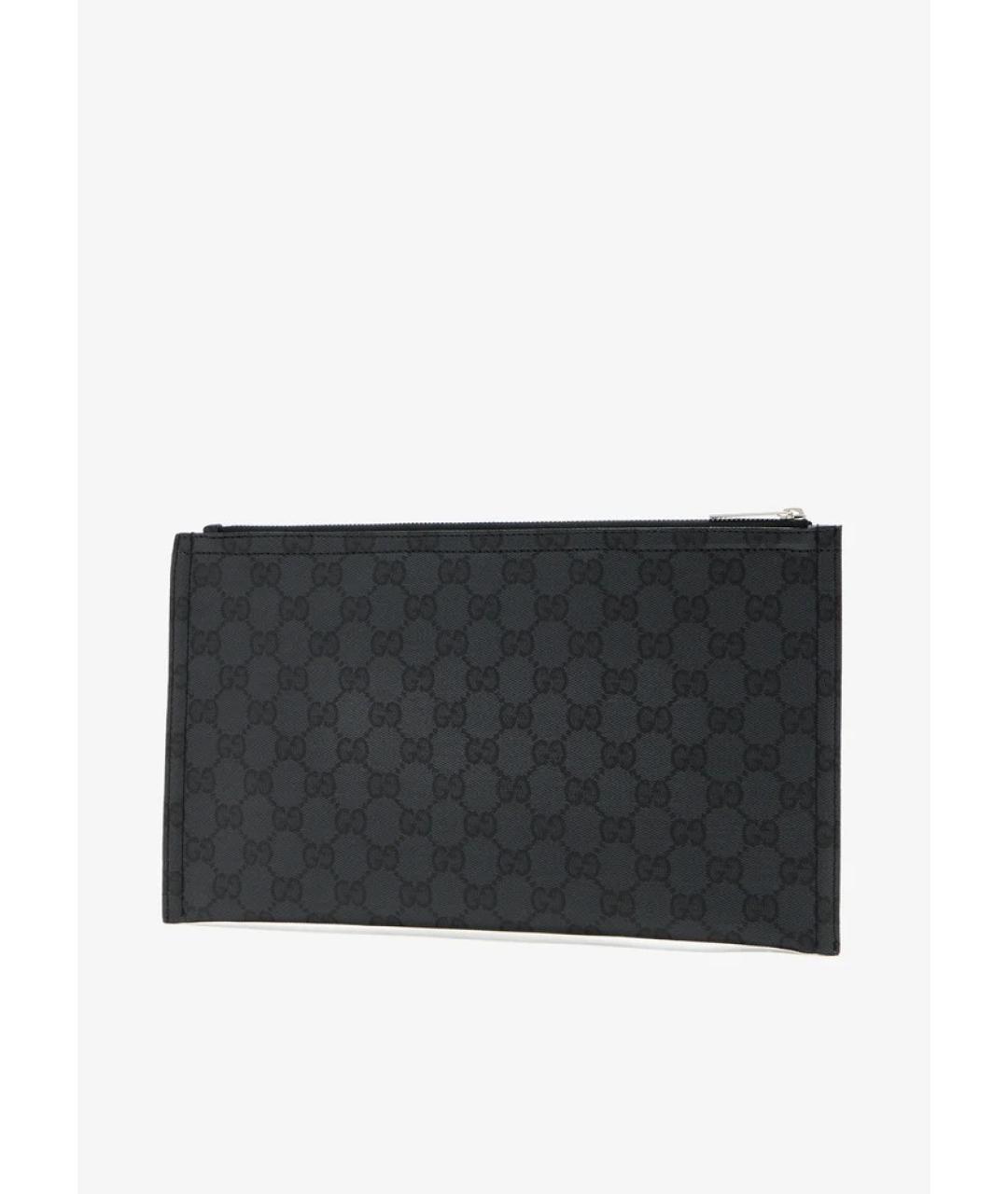 GUCCI Черная хлопковая барсетка, фото 3