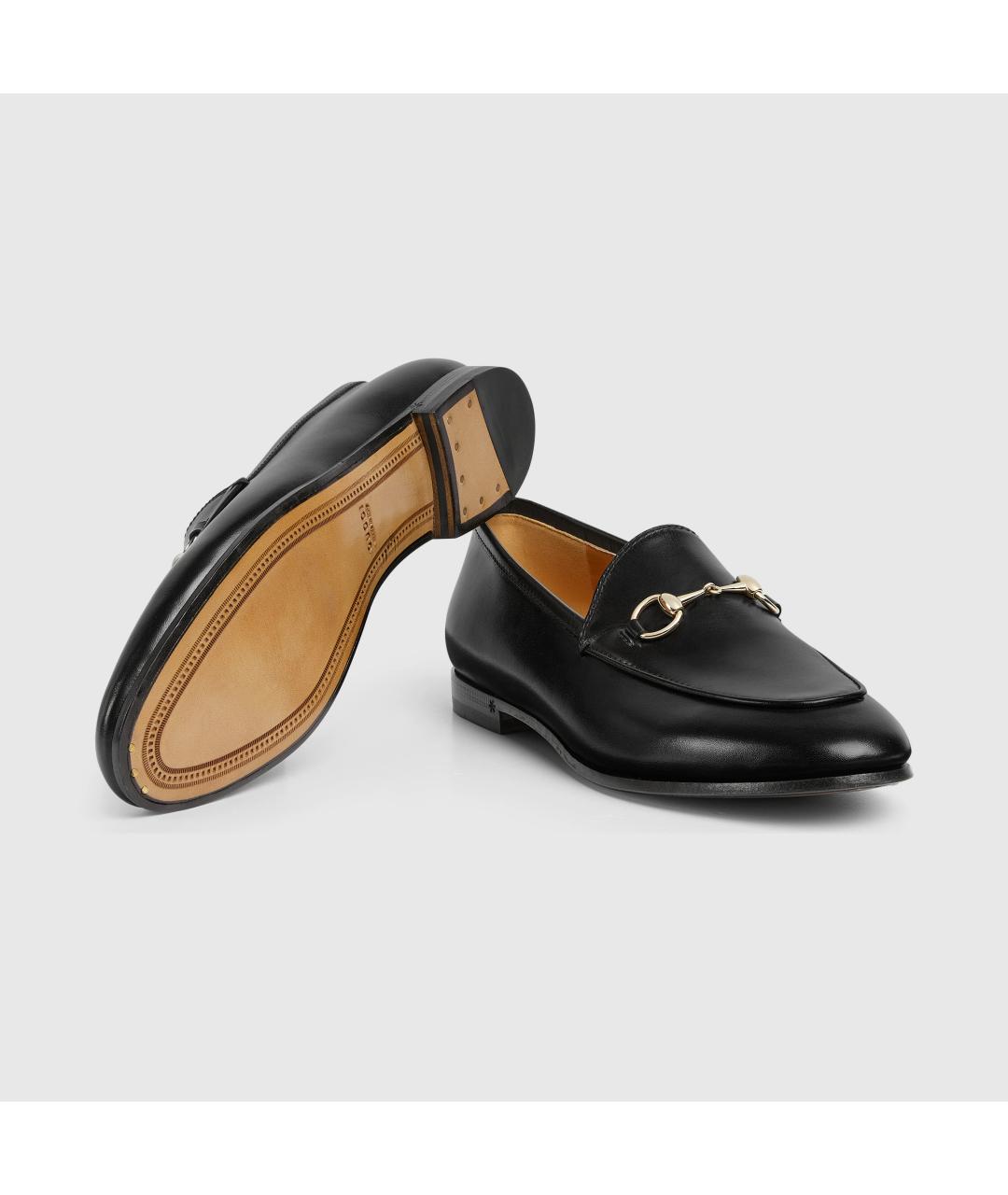 GUCCI Черные кожаные лоферы, фото 5
