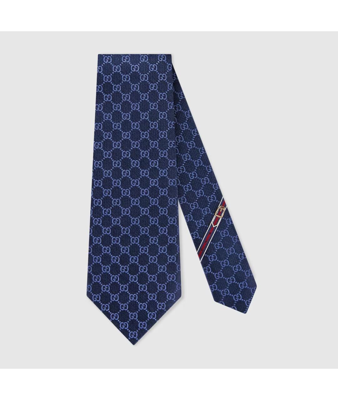 GUCCI Синий шелковый галстук, фото 3