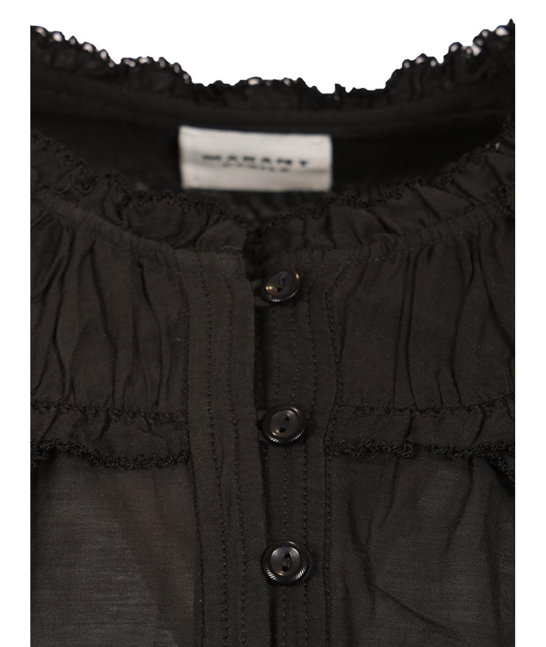 ISABEL MARANT ETOILE Черная хлопковая рубашка, фото 4