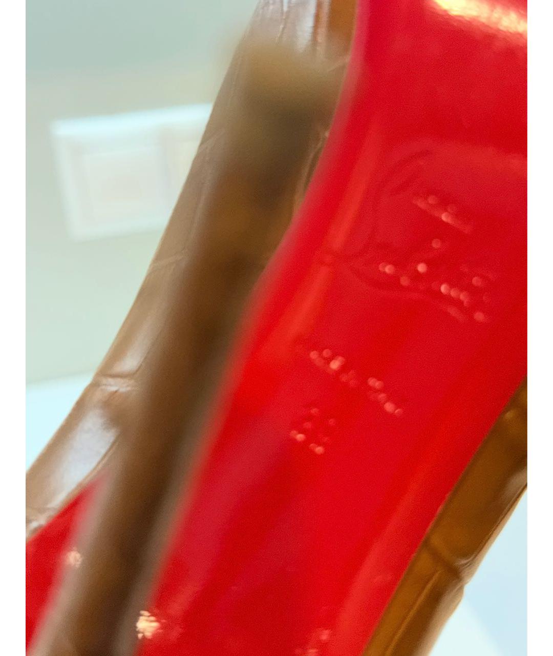 CHRISTIAN LOUBOUTIN Коричневые кожаные туфли, фото 5