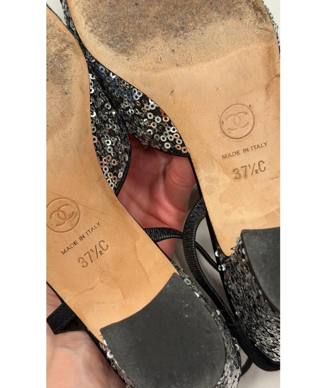 CHANEL Черные туфли, фото 4