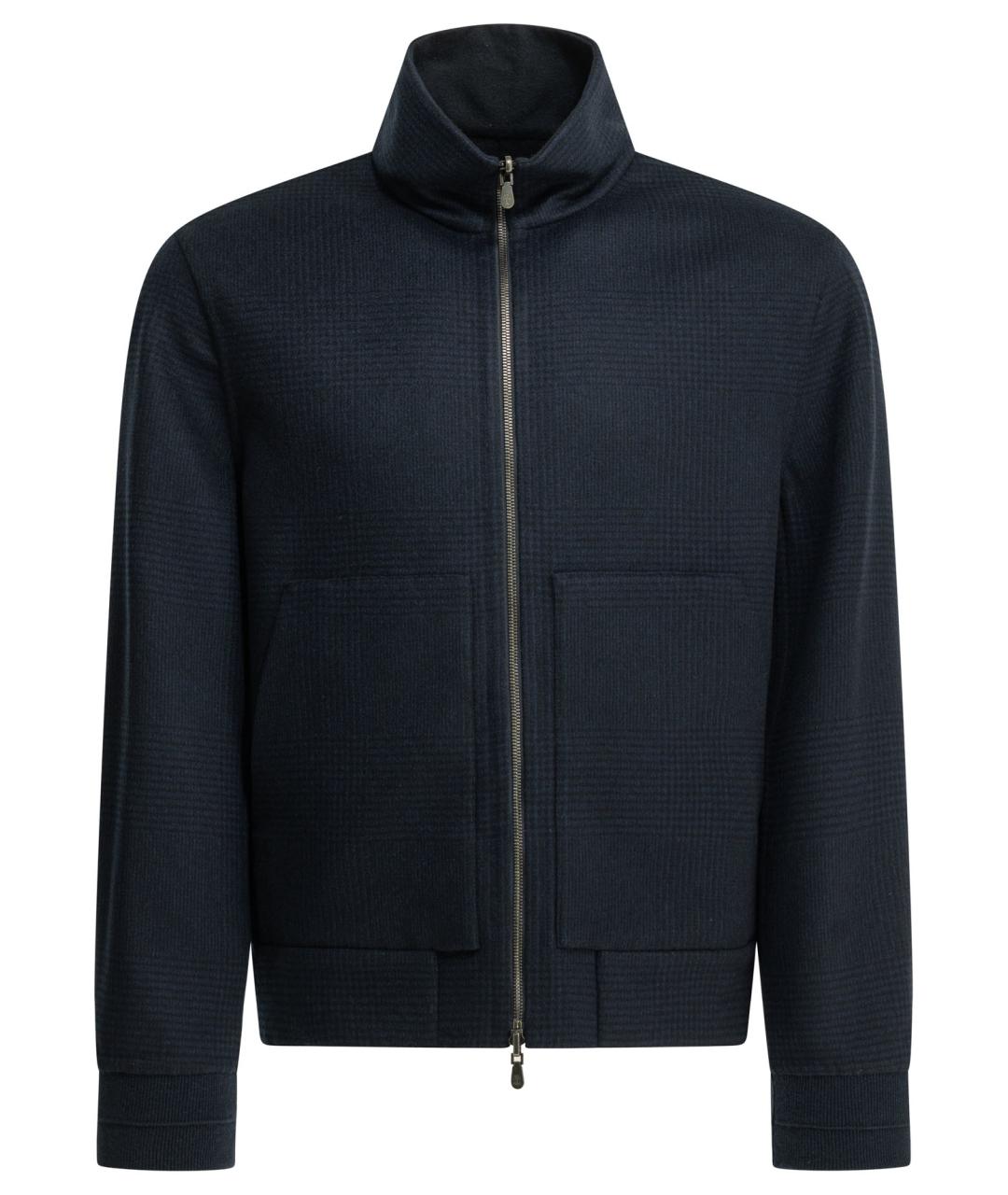 BRUNELLO CUCINELLI Темно-синяя кашемировая куртка, фото 1