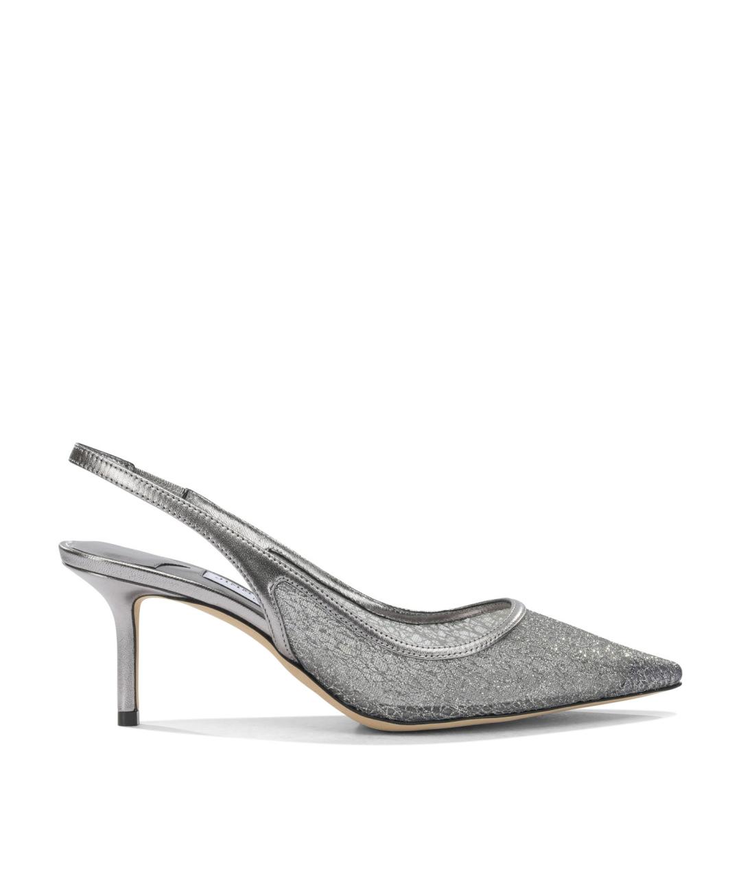 JIMMY CHOO Серые текстильные туфли, фото 1