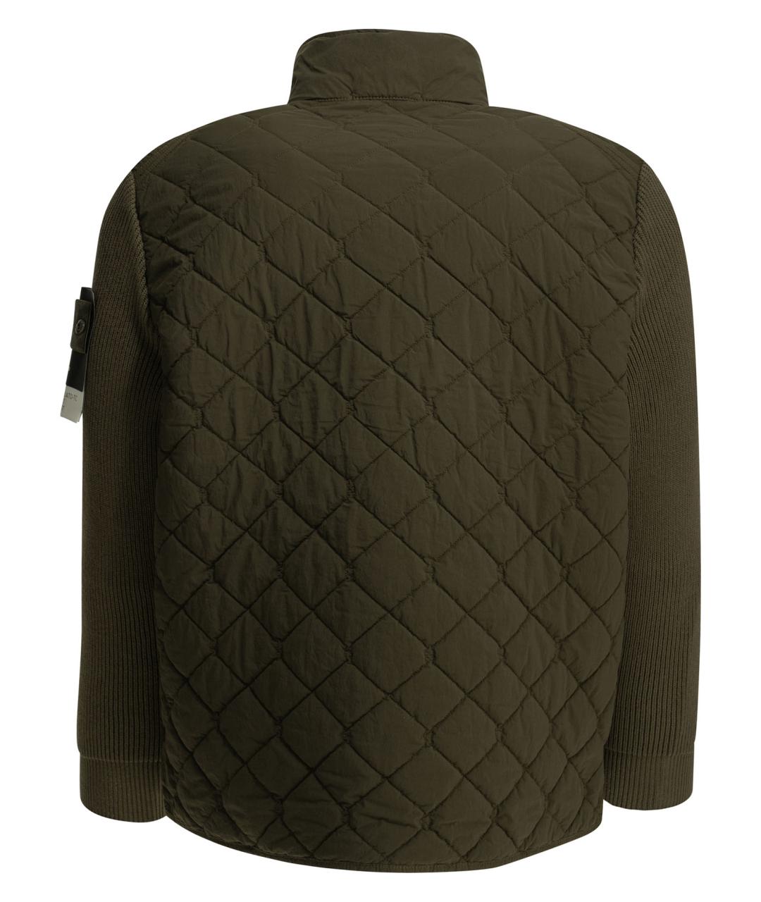 STONE ISLAND Зеленая полиамидовая куртка, фото 2