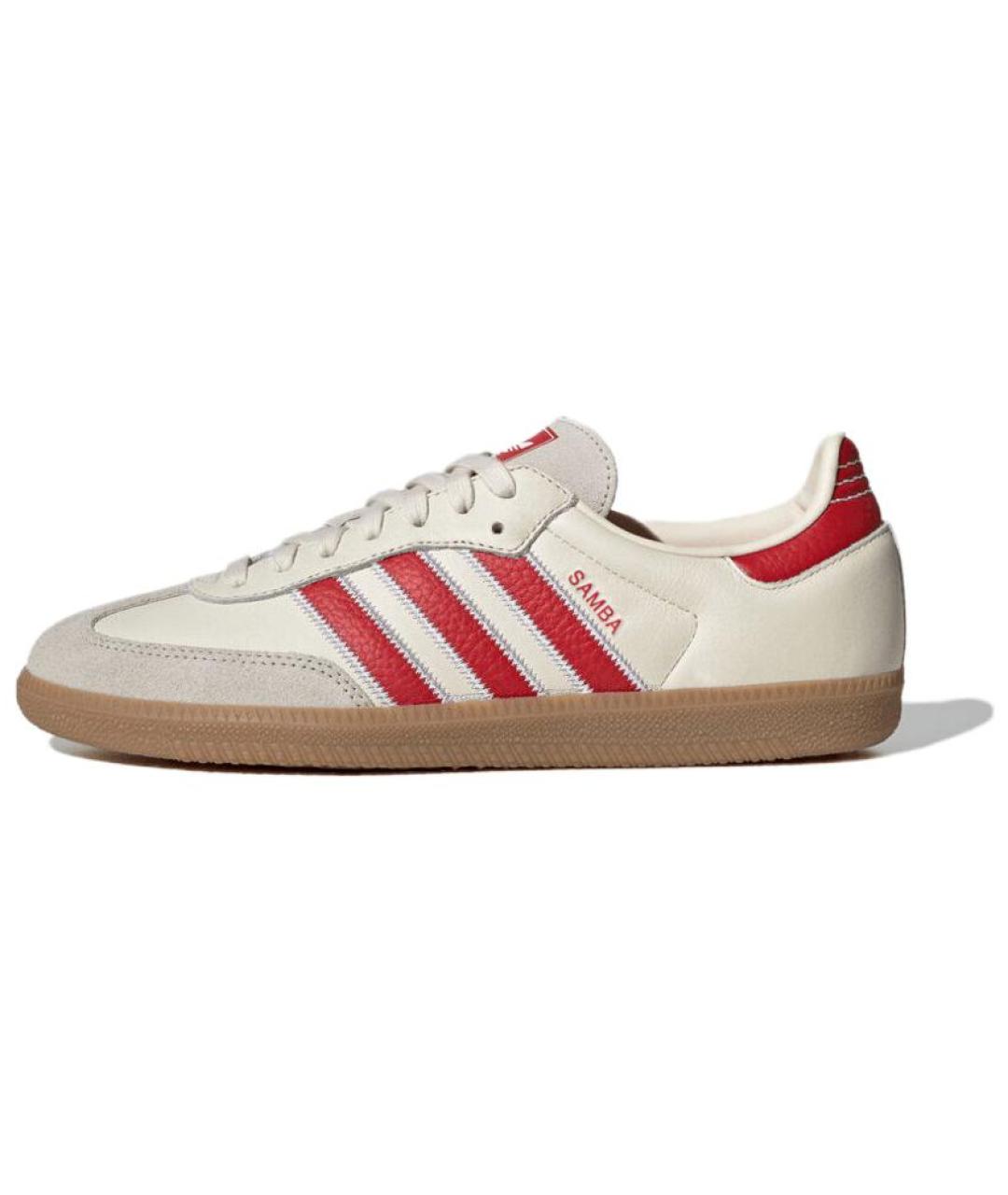 ADIDAS Бежевые кожаные кеды, фото 2