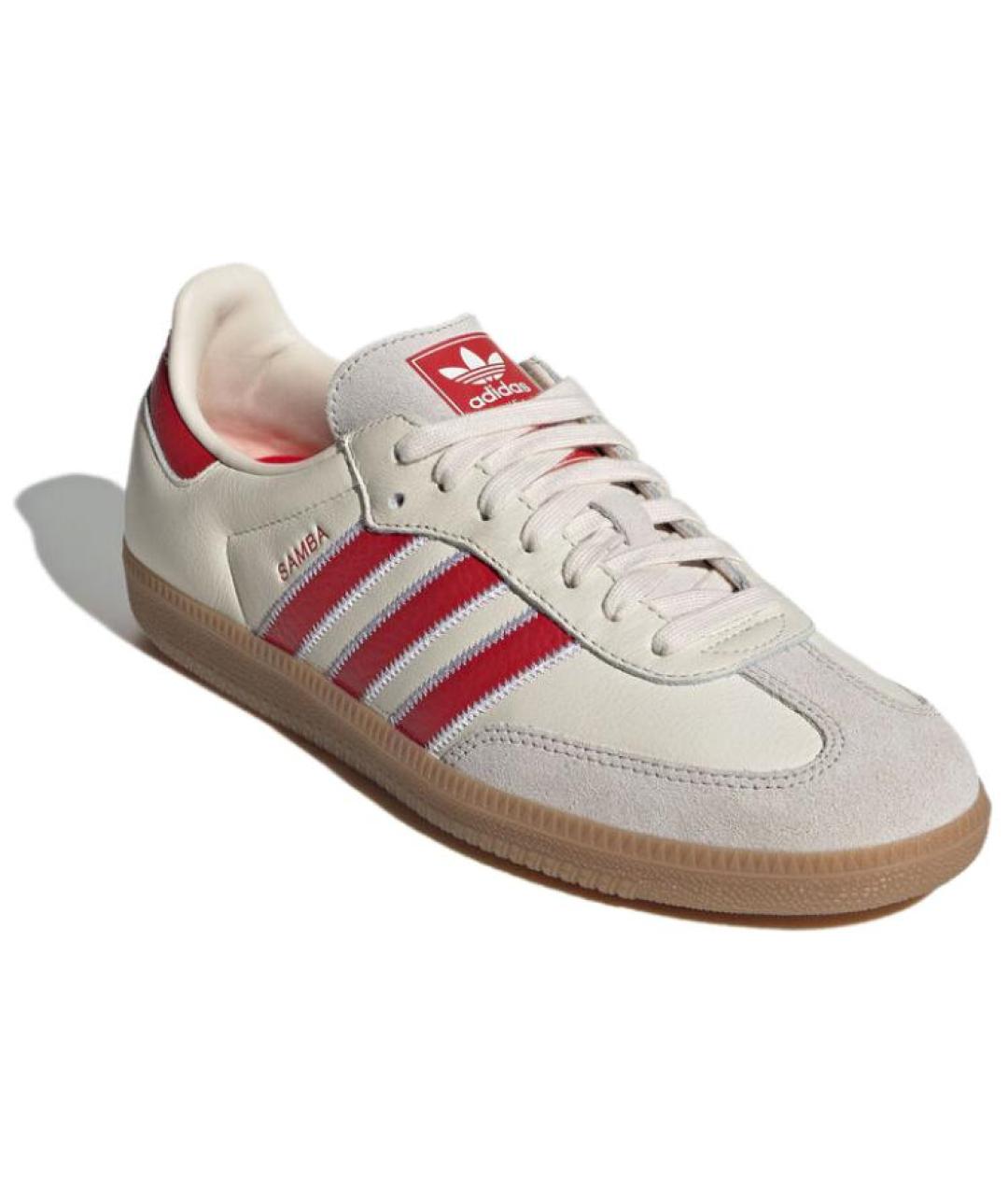 ADIDAS Бежевые кожаные кеды, фото 4