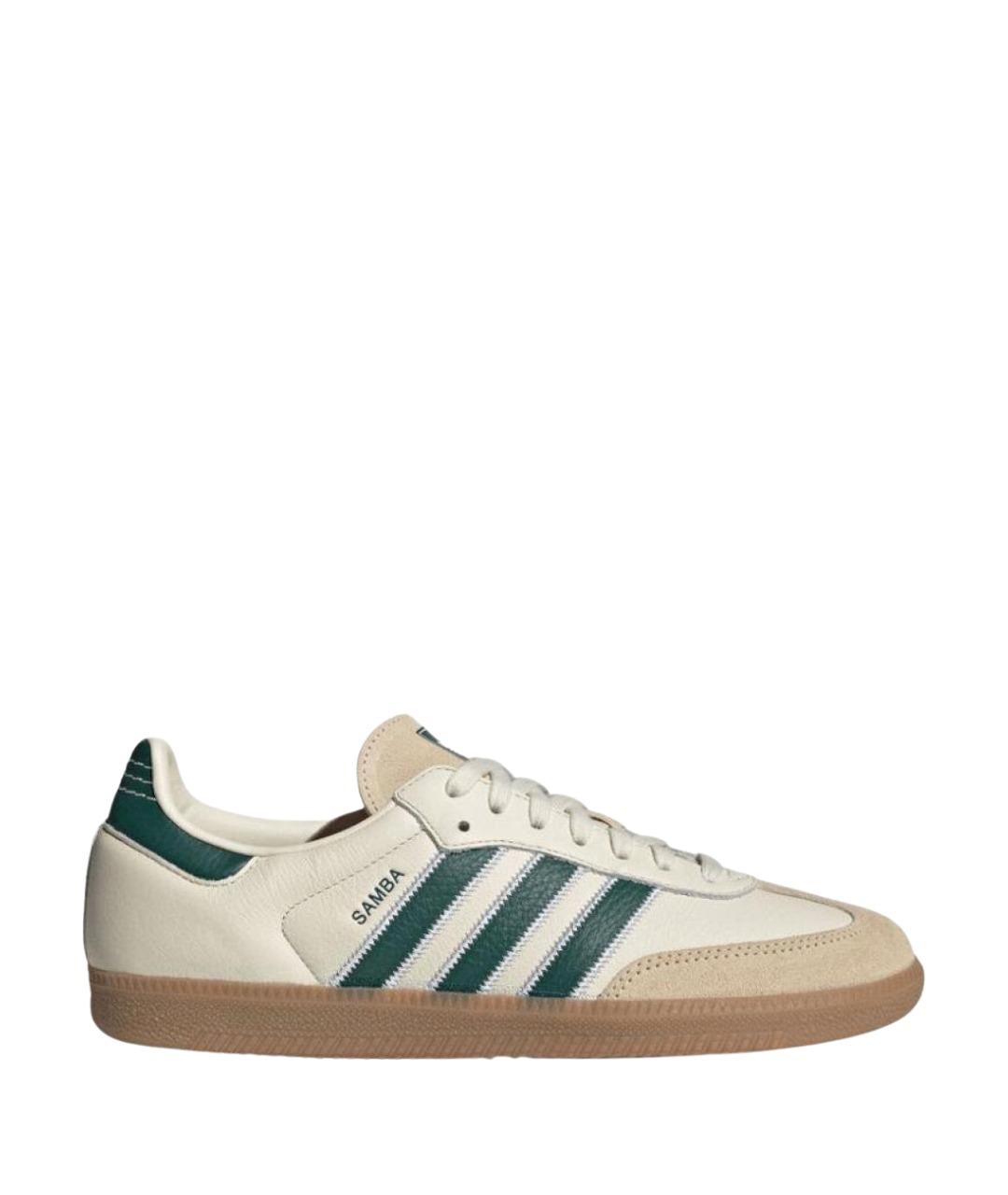 ADIDAS Бежевые кожаные кеды, фото 1
