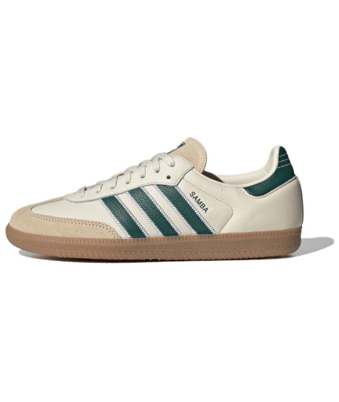 ADIDAS Бежевые кожаные кеды, фото 2