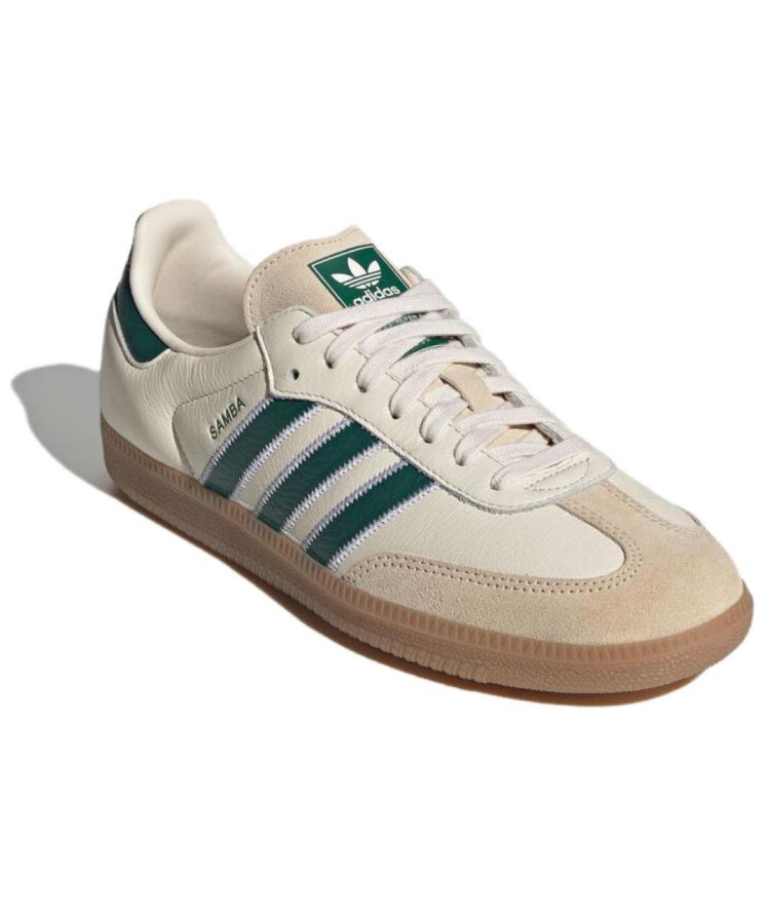 ADIDAS Бежевые кожаные кеды, фото 5