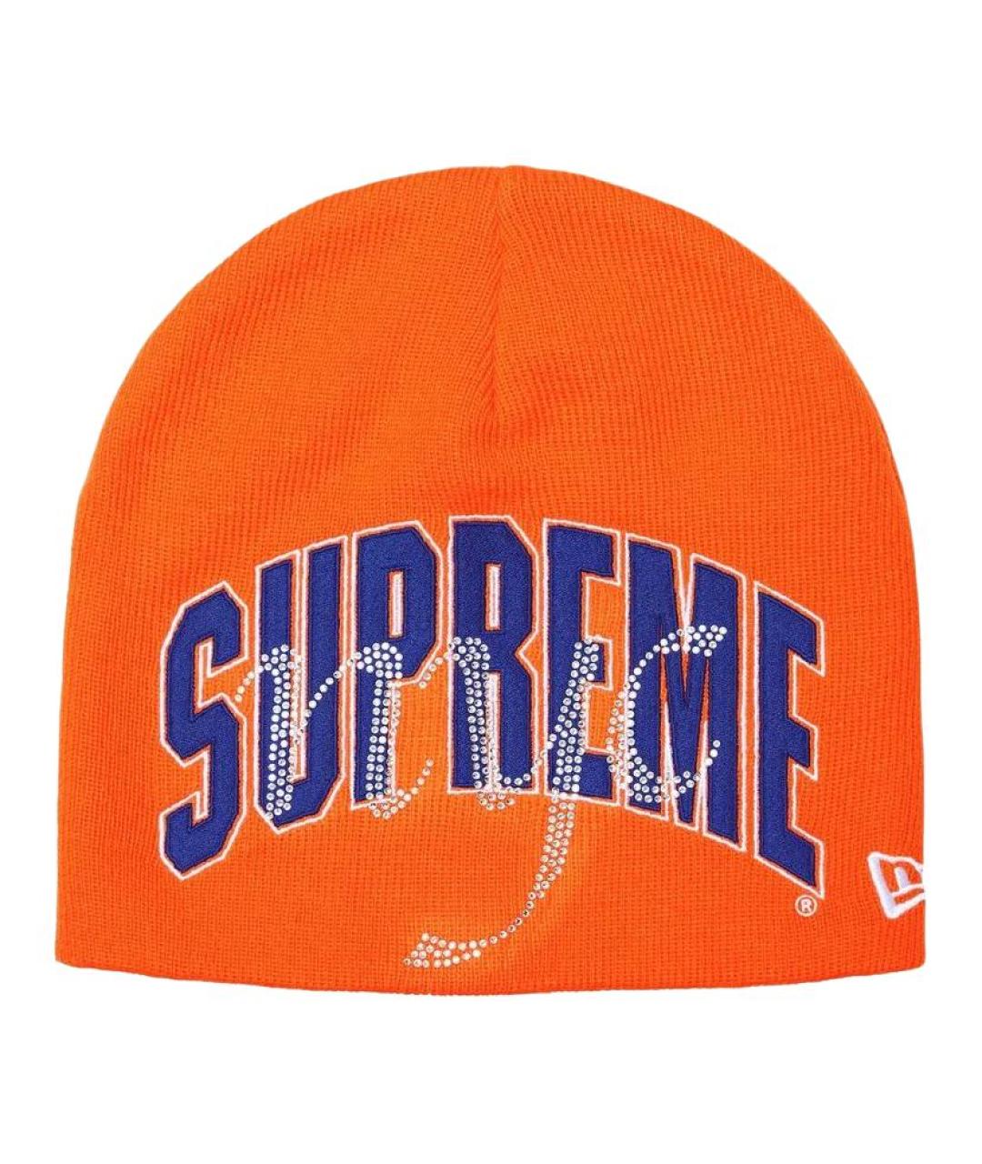 SUPREME Оранжевая шапка, фото 1