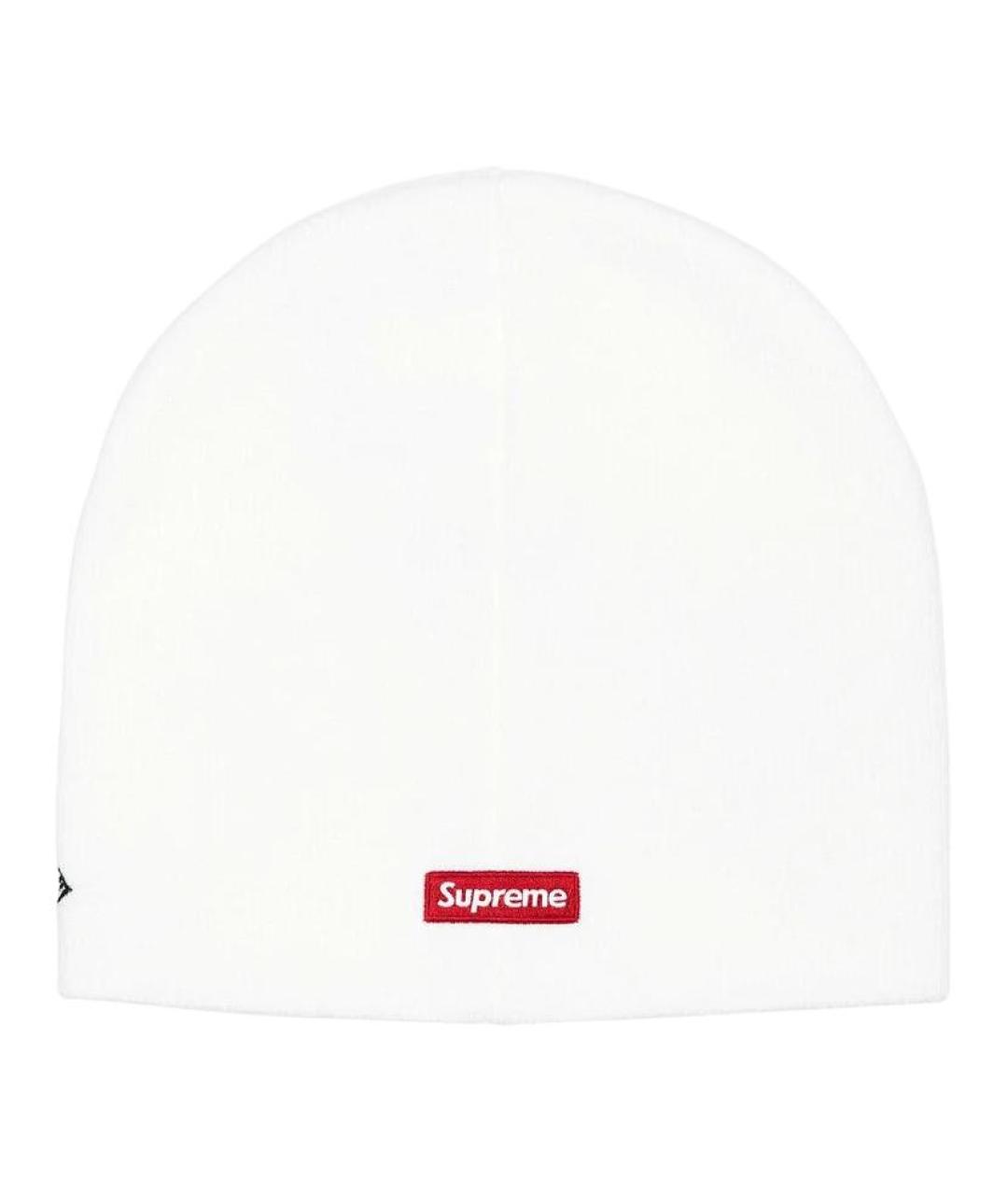 SUPREME Белая шапка, фото 2