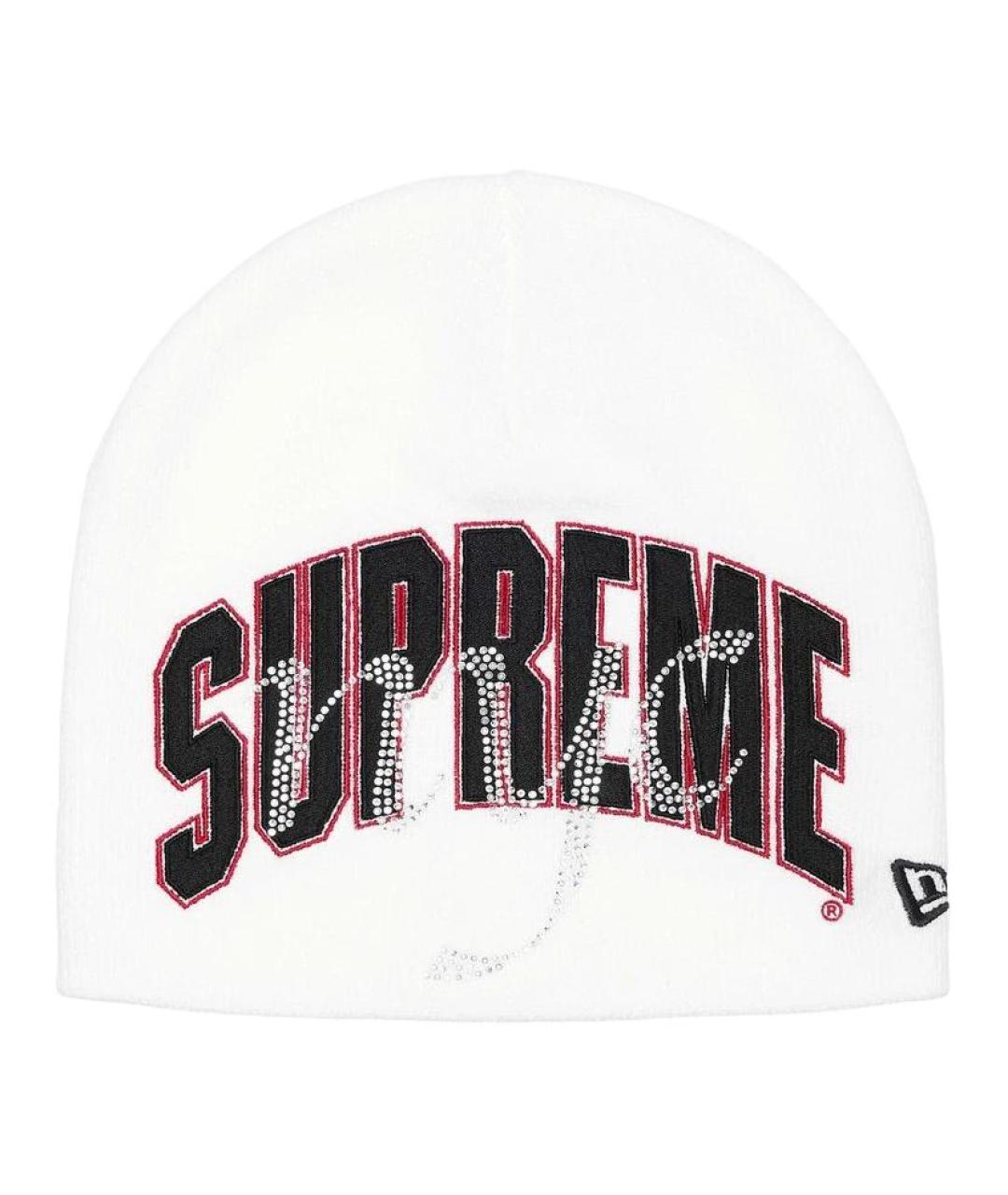 SUPREME Белая шапка, фото 1