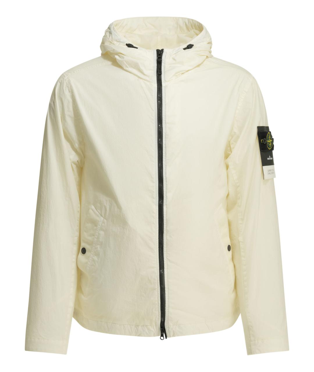 STONE ISLAND Белая полиамидовая куртка, фото 1