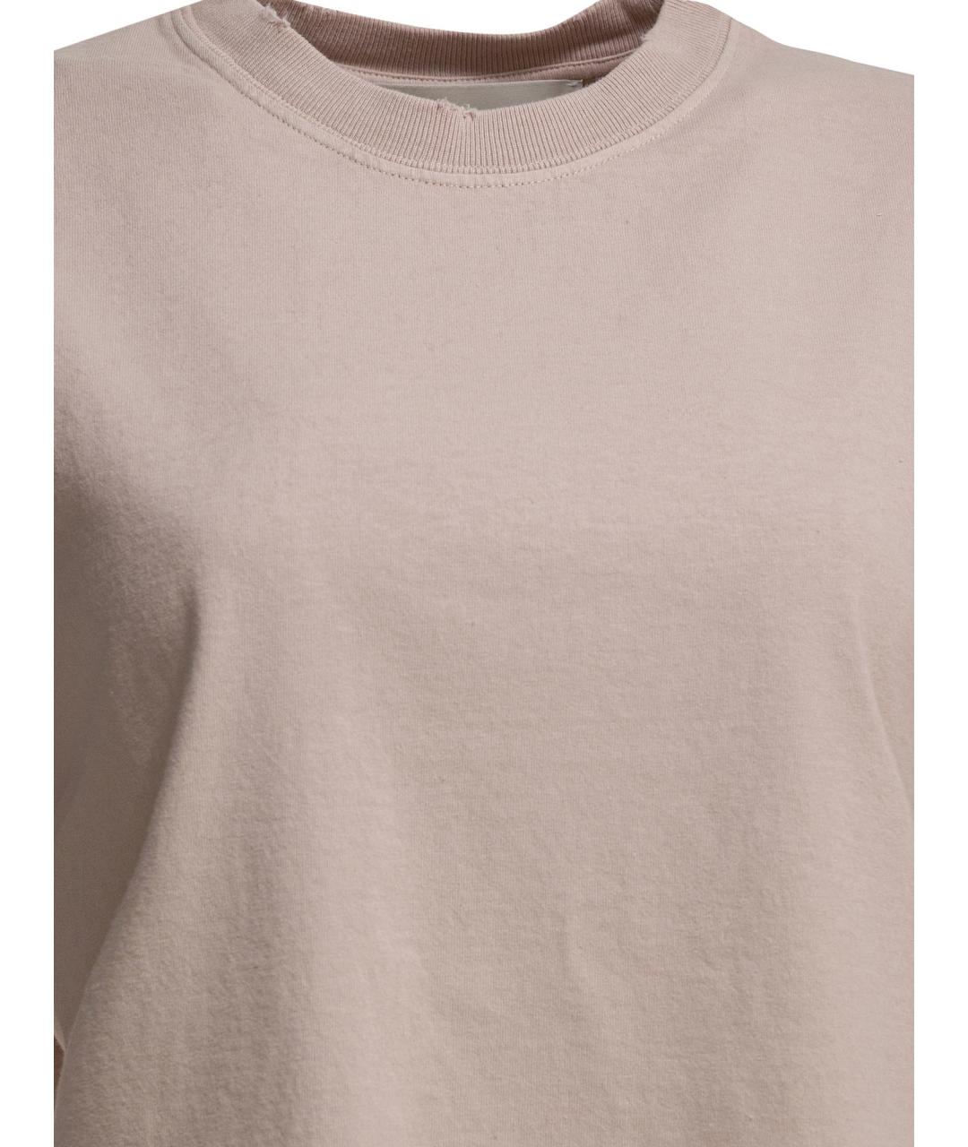GOLDEN GOOSE Розовая хлопковая футболка, фото 3
