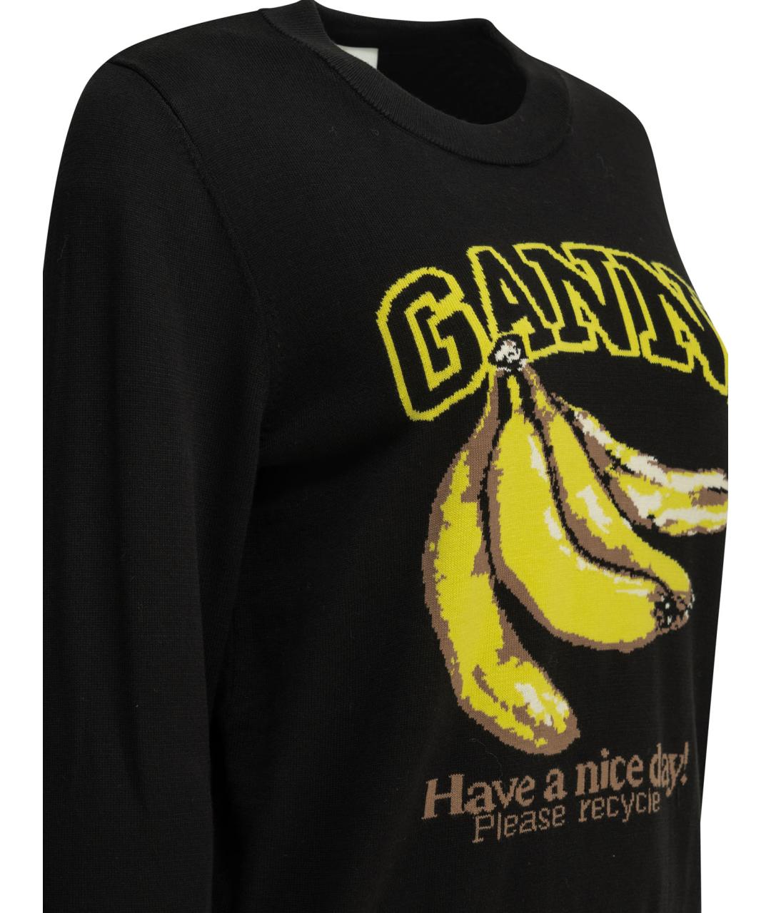 GANNI Черный шерстяной джемпер / свитер, фото 4