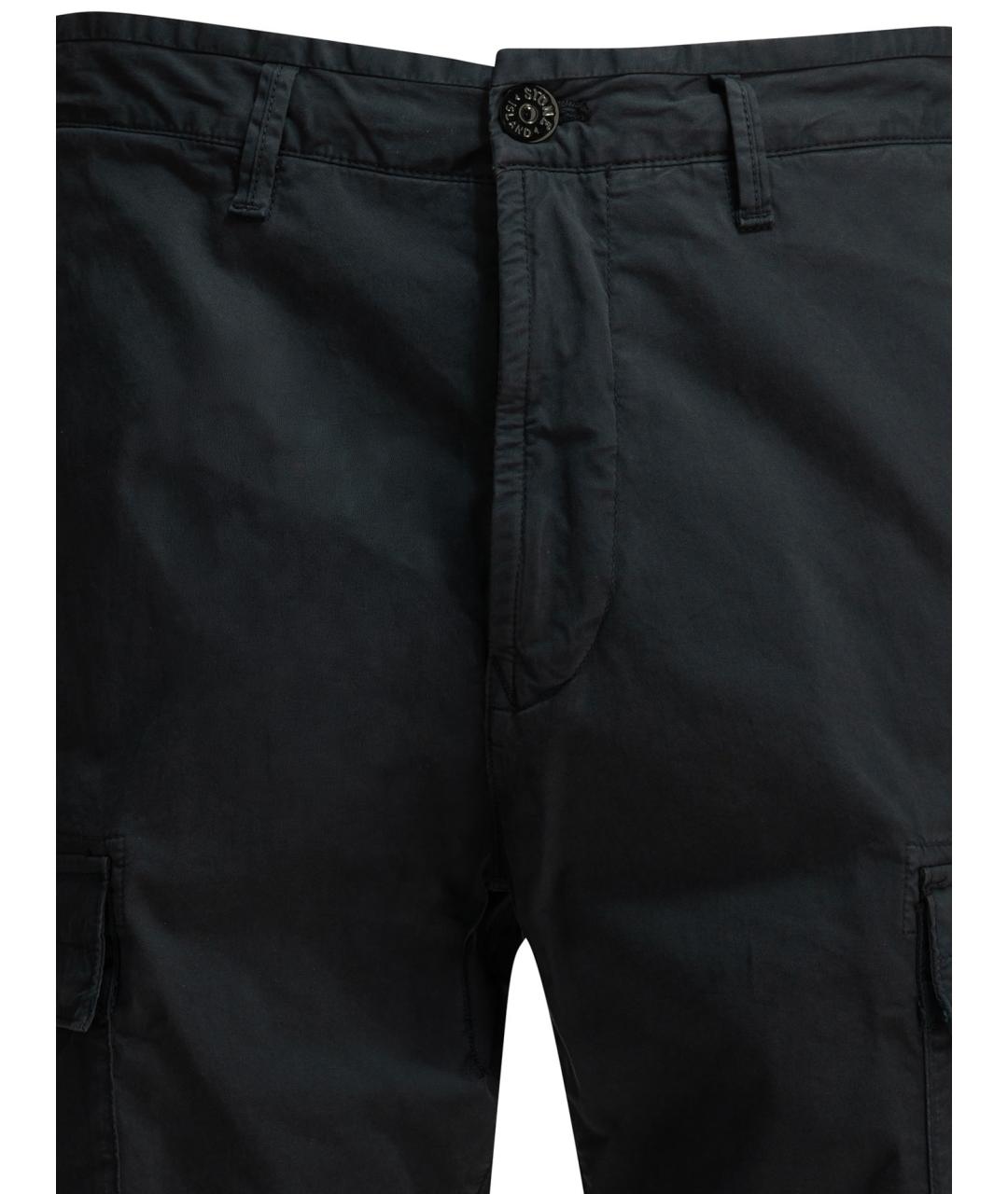 STONE ISLAND Синие хлопковые повседневные брюки, фото 3