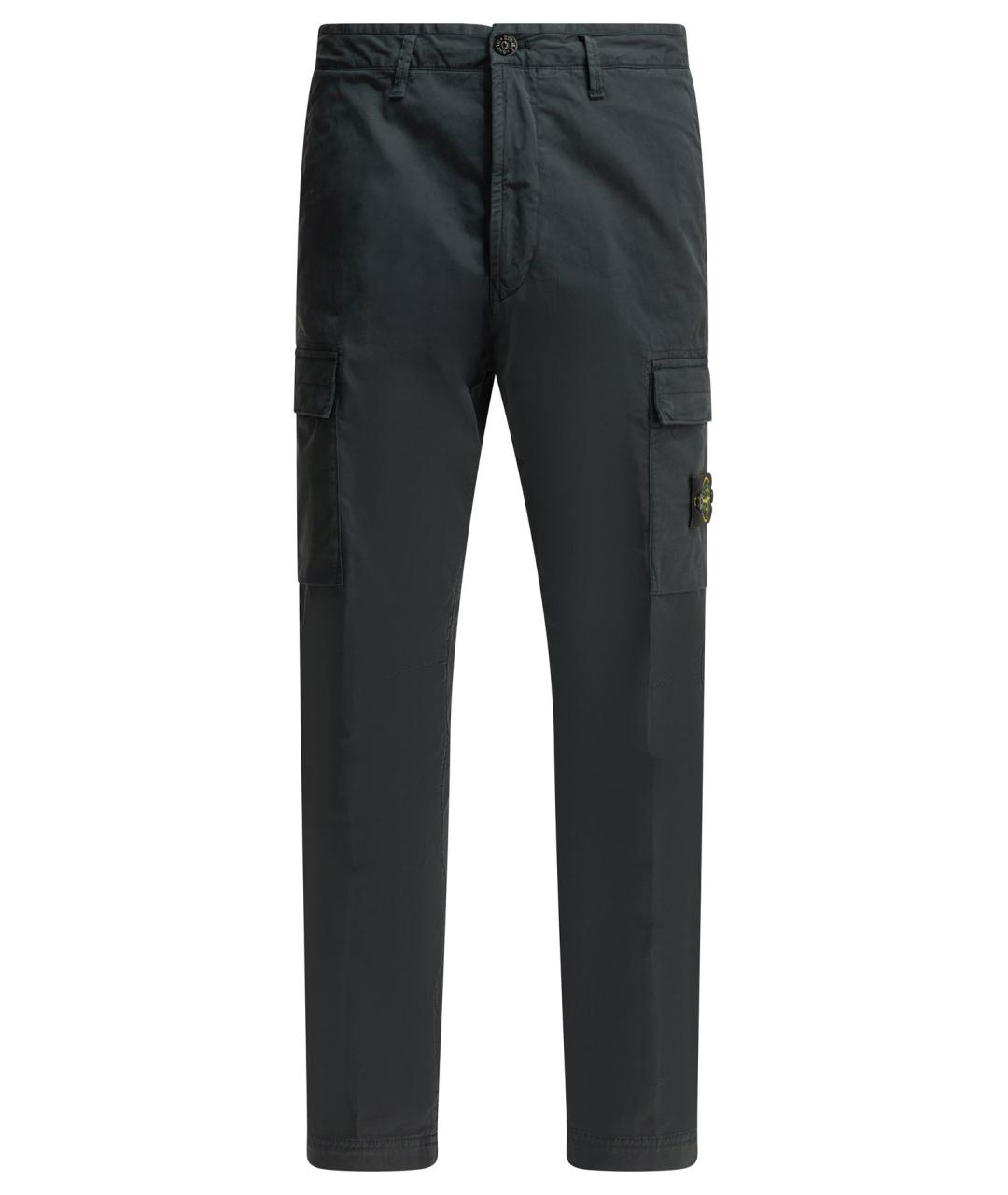 STONE ISLAND Синие хлопковые повседневные брюки, фото 1