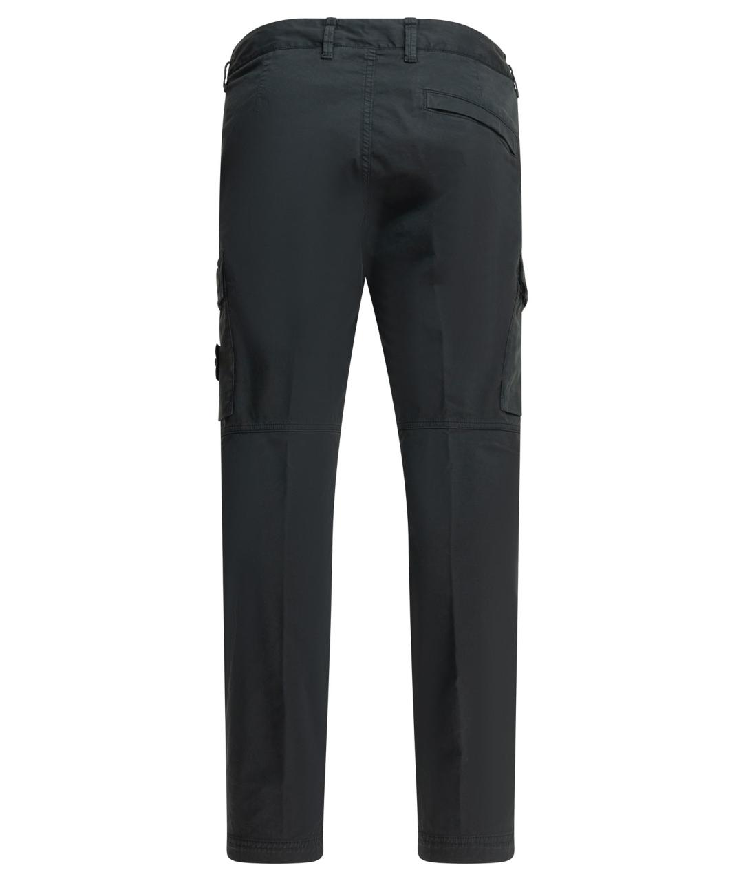 STONE ISLAND Синие хлопковые повседневные брюки, фото 2