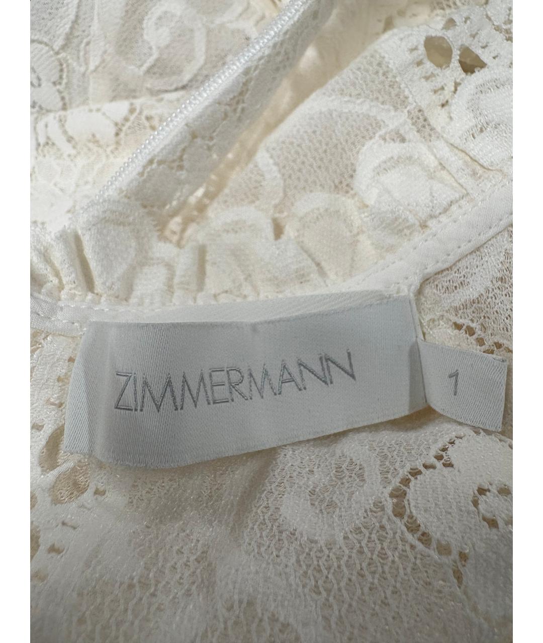 ZIMMERMANN Белое хлопковое вечернее платье, фото 4