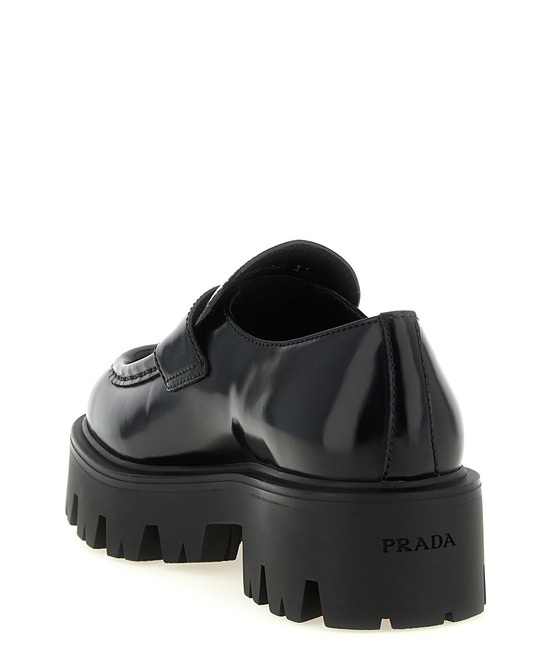 PRADA Черные кожаные лоферы, фото 3